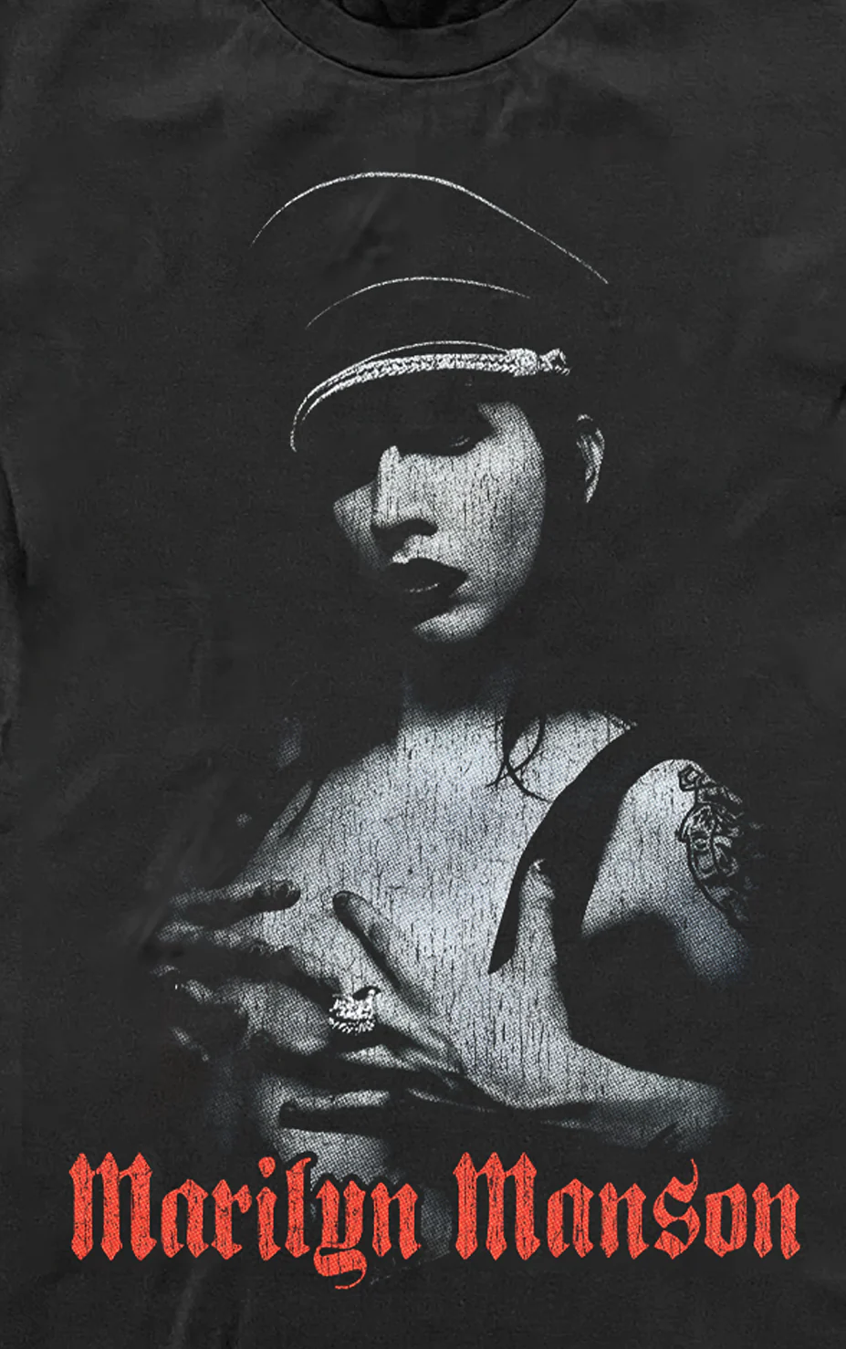 01 Marilyn Manson Washed Black Tee - Image 3