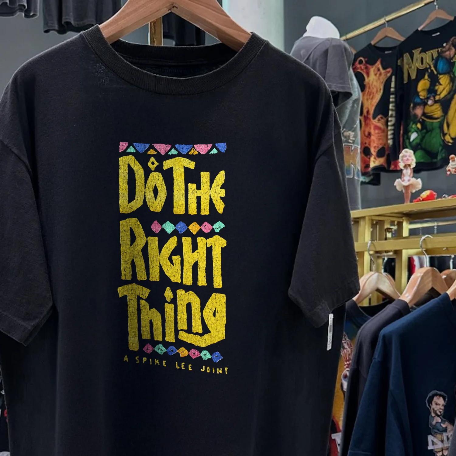 1989 Do The Right Thing Promo 'Spike Lee' Rare Washed Black T-Shirt - Image 3