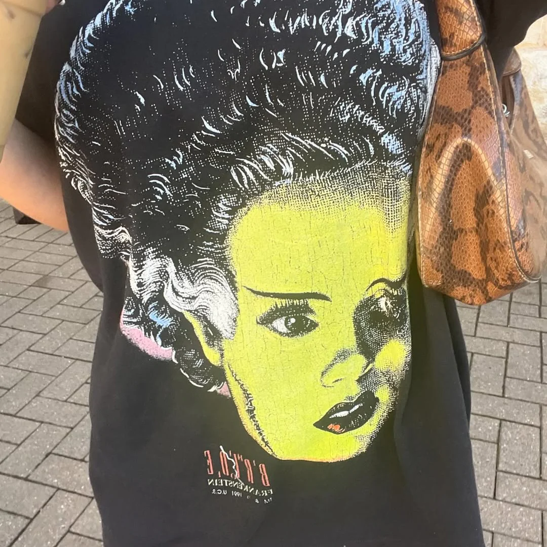 1991 The Bride 0F Frankenstein Rare Washed Black T-Shirt - Image 2