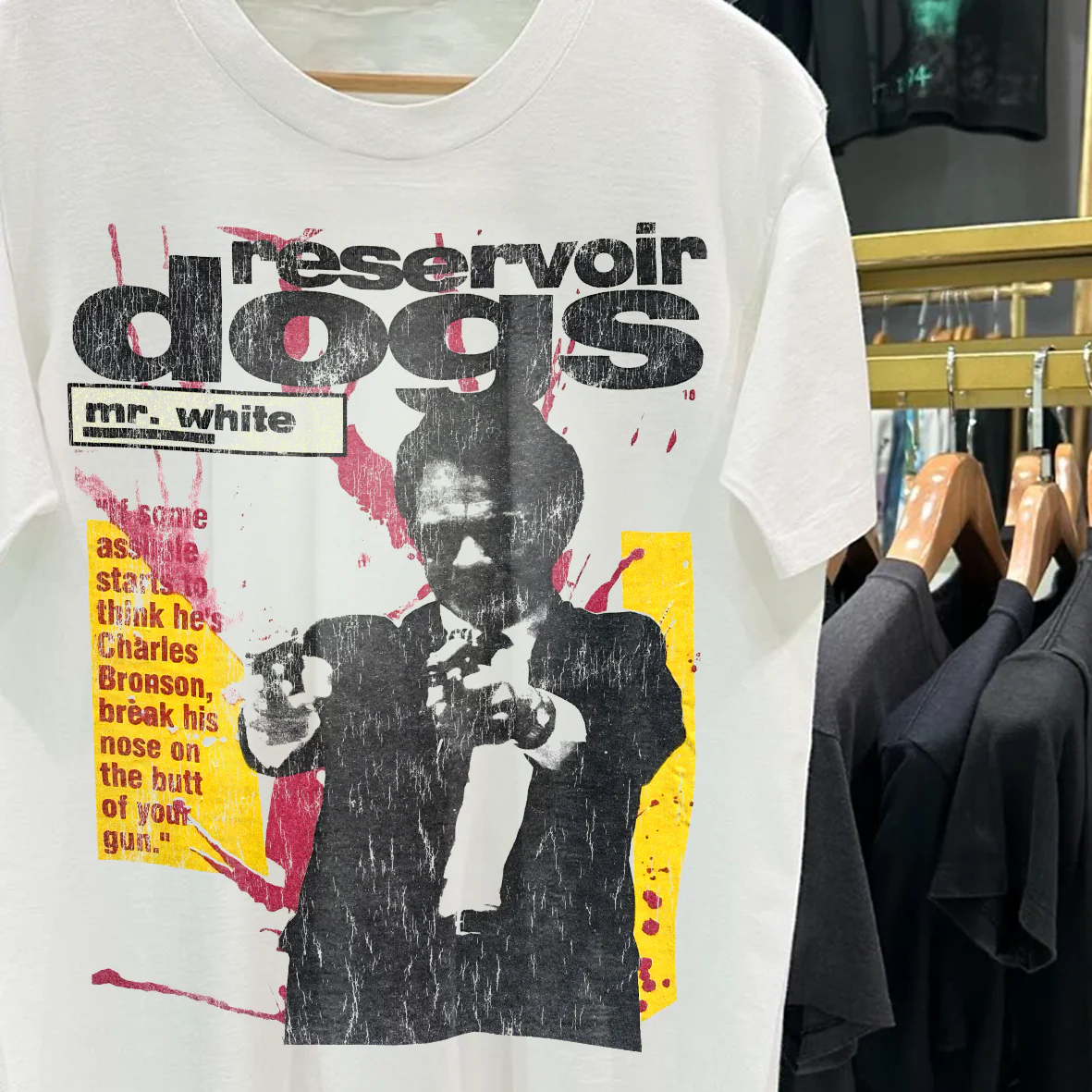 1992 Mr. White 'Reservoir Dogs Promo' Rare Washed White T-Shirt - Image 2