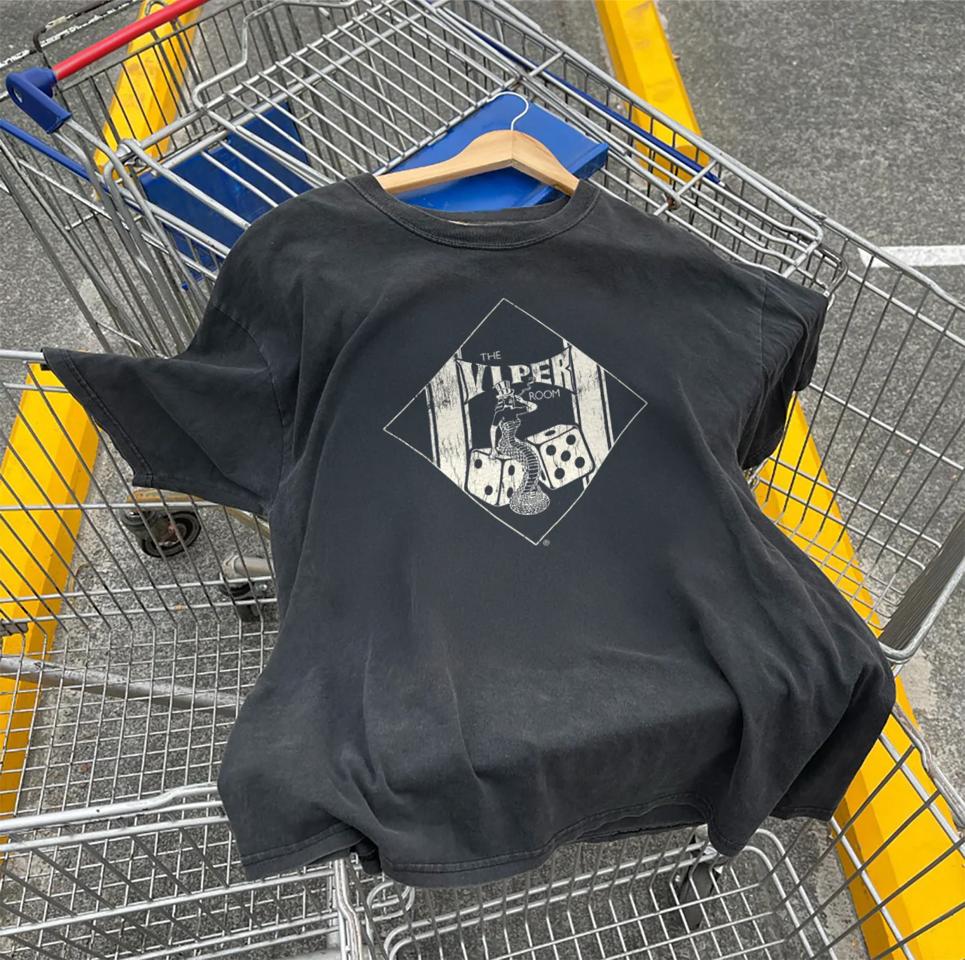 1993 The Viper Room Rare Washed Black T-Shirt - Image 3