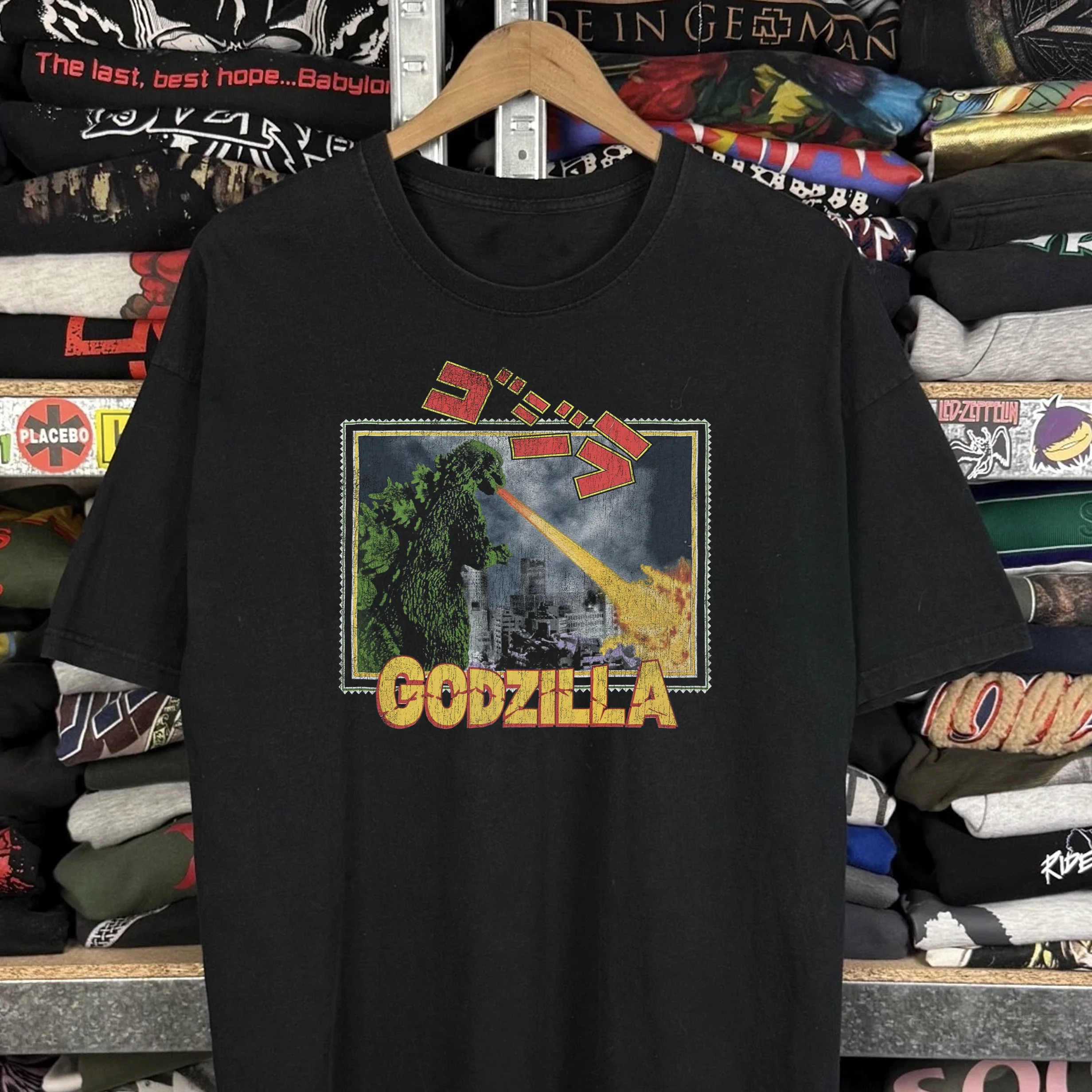 1994 Godzilla Washed Black Tee - Image 2