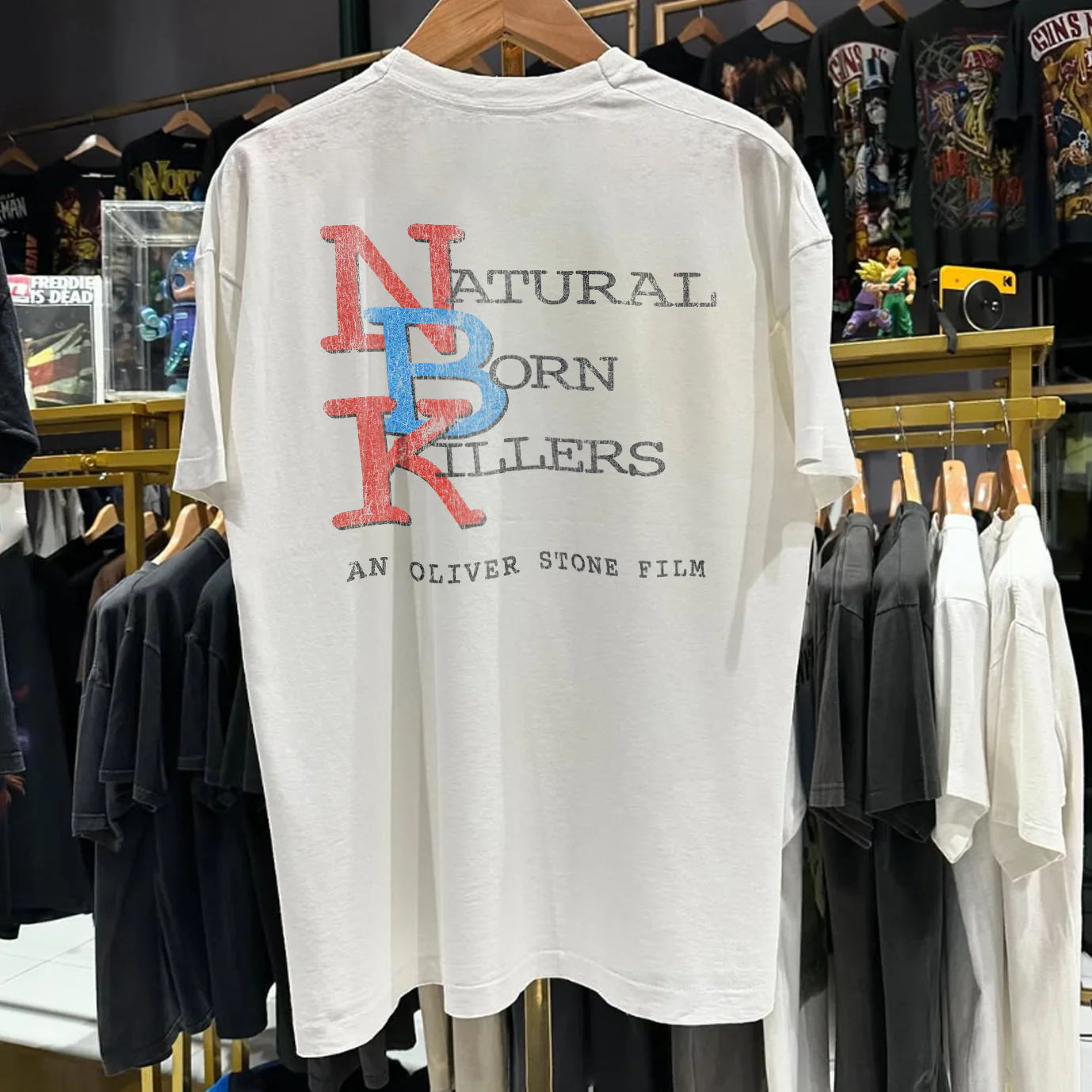 1994 Natural Born Killers Promo Rare Washed White T-Shirt - Image 2