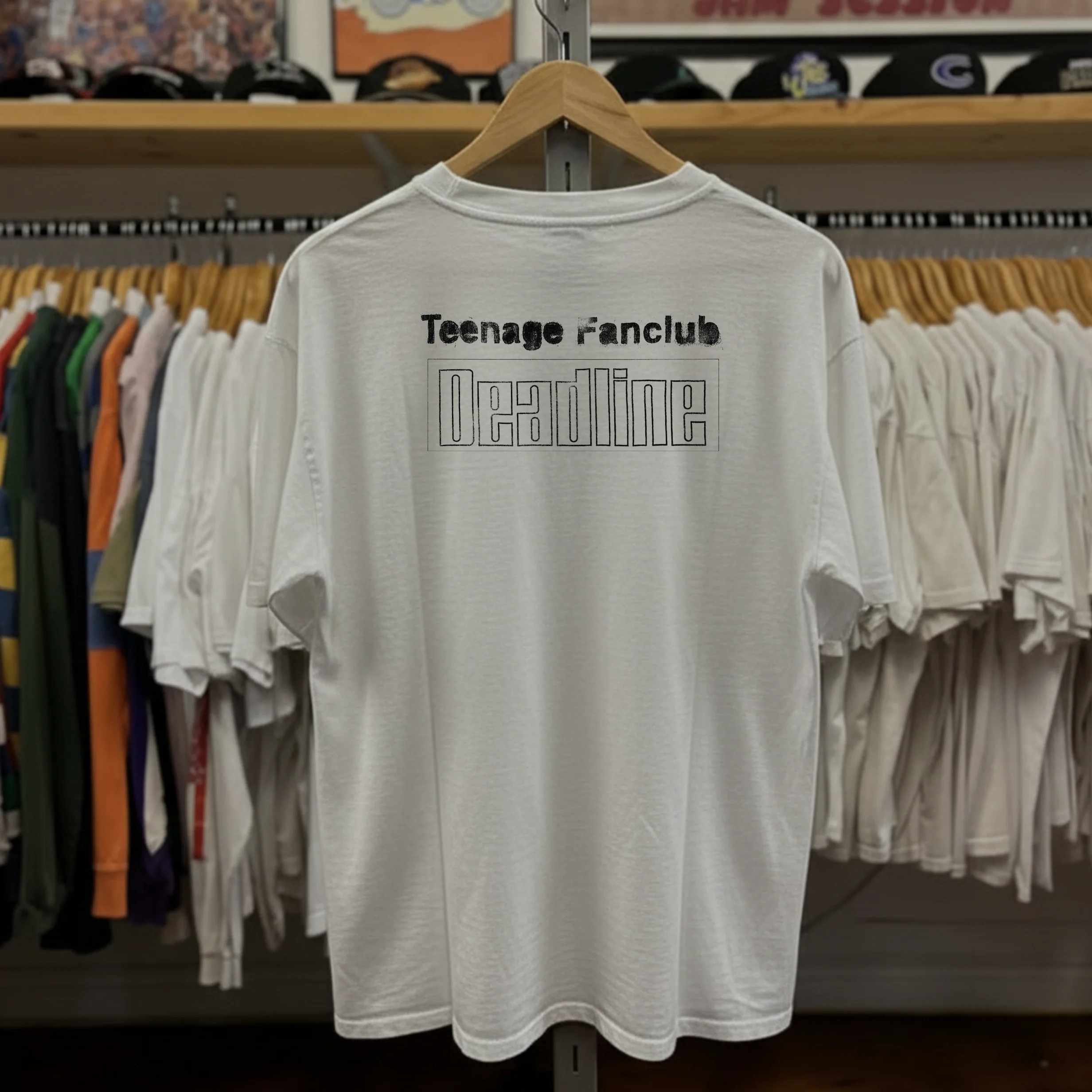 1994 Teenage Fanclub Tank Girl Washed White Tee - Image 2