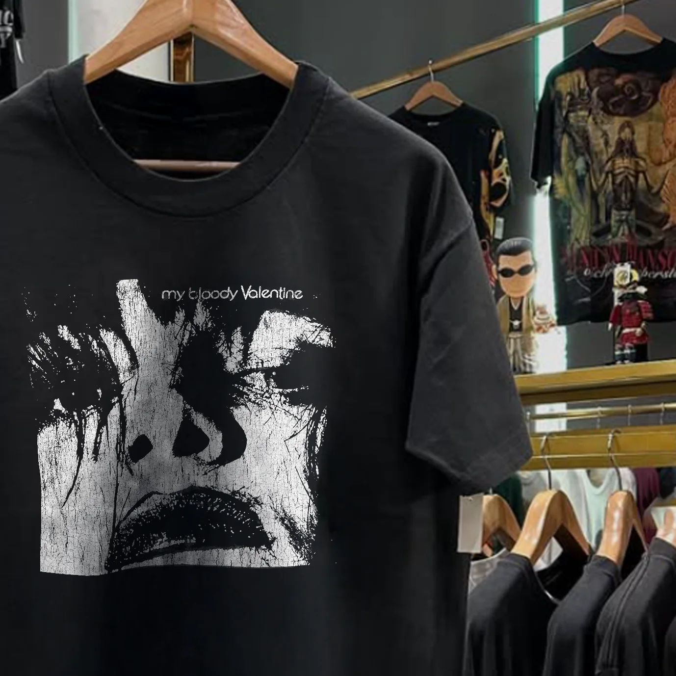 1995 My Bloody Valentine Seminal Ep Rare Washed Black T-Shirt - Image 2