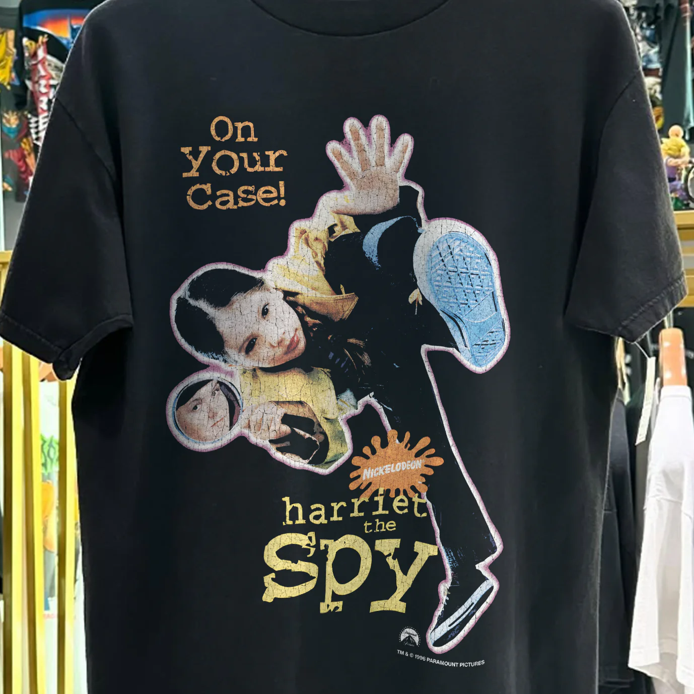 1996 Harriet The Spy 'Michelle Trachtenberg' Ultra Rare Washed Black T-Shirt - Image 2