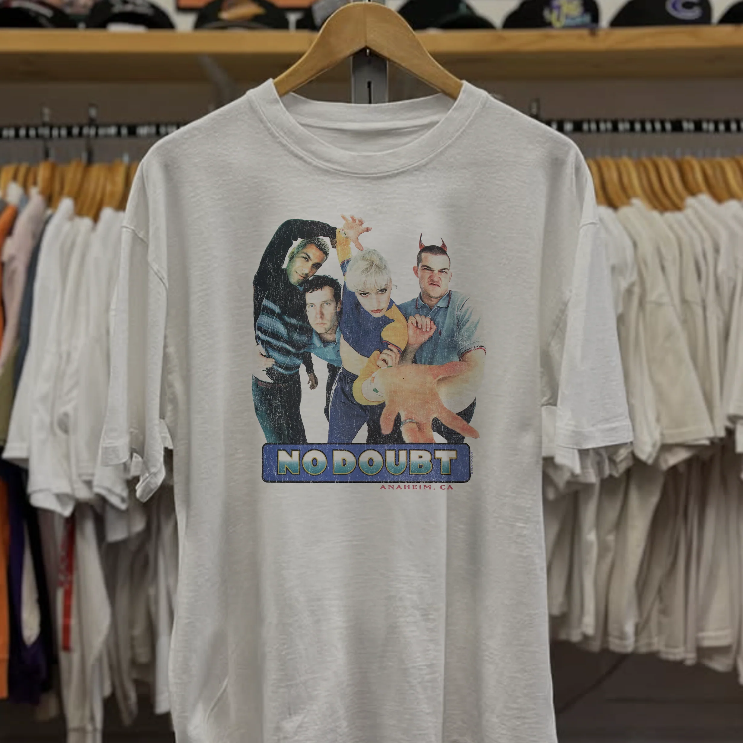 1996 No Doubt Washed White Tee - Image 2