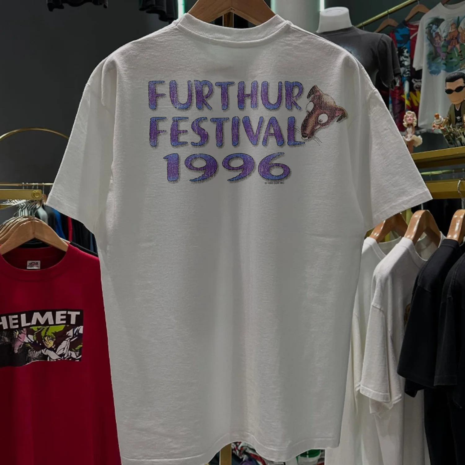 1996 Ratdog Furtherfest 96 Rare Washed White T-Shirt - Image 2