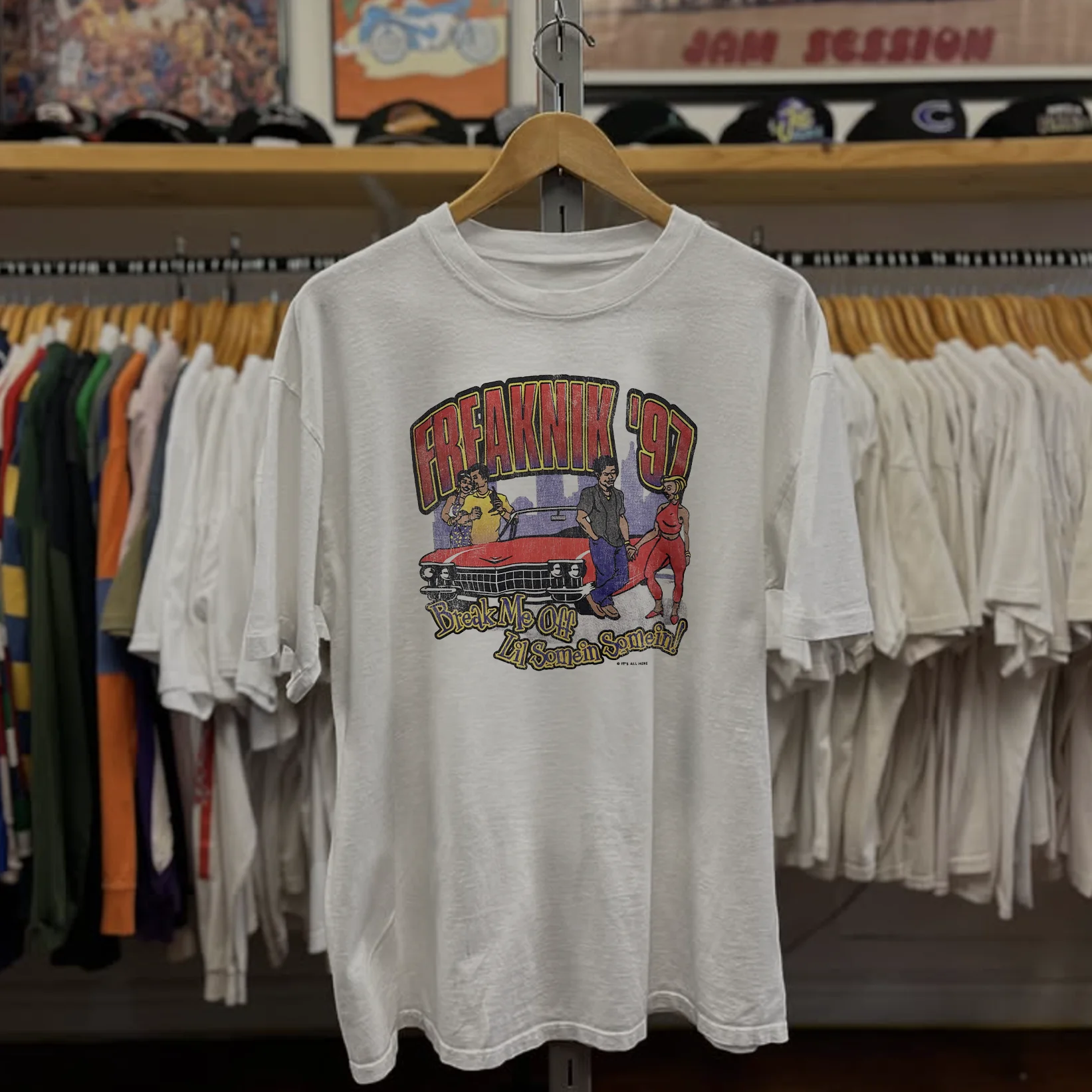 1997 Freaknik Washed White Tee