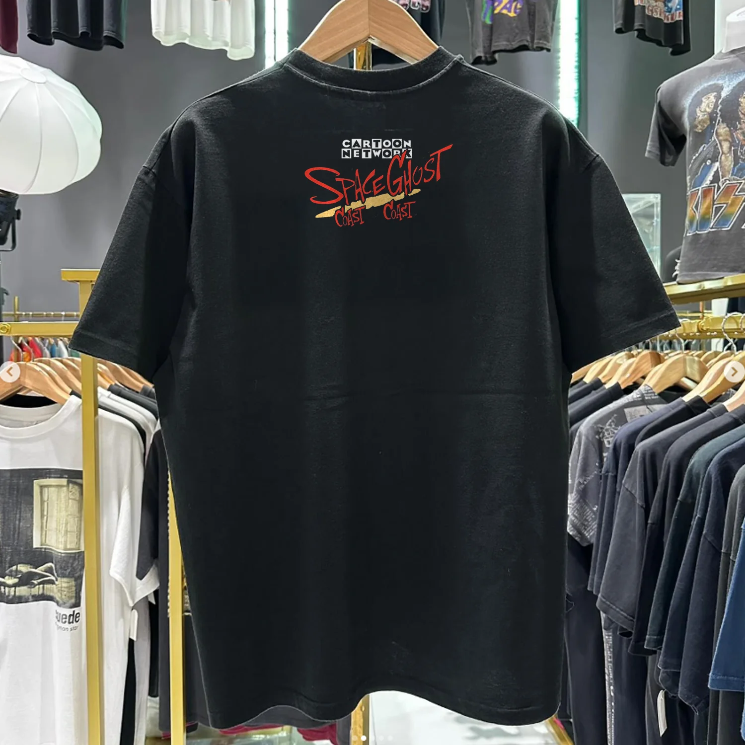 1998 Space Ghost 'Coast To Coast' Rare Washed Black T-Shirt - Image 3