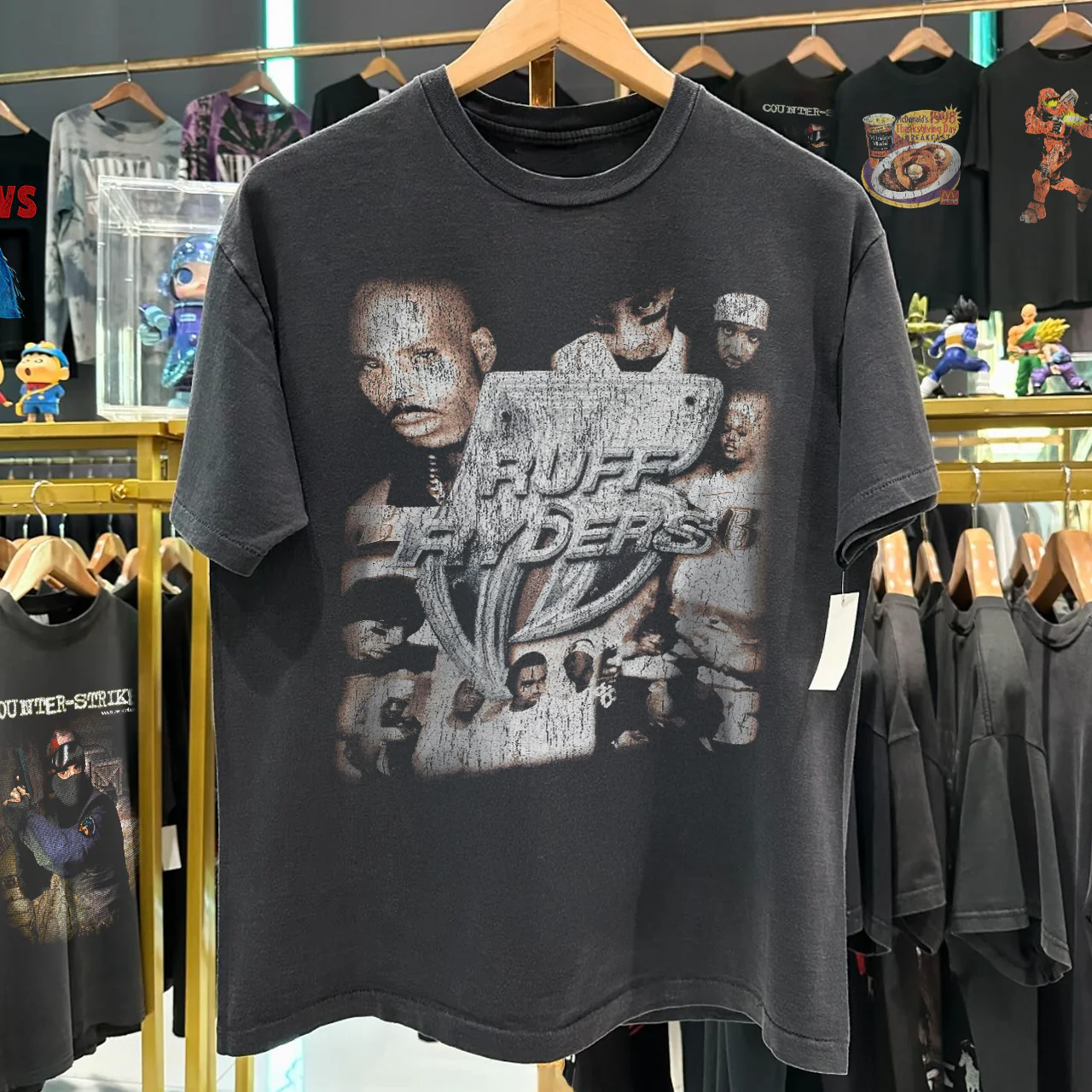 1999 Ruff Ryders Grail Vintage Washed Black T-Shirt - Image 2