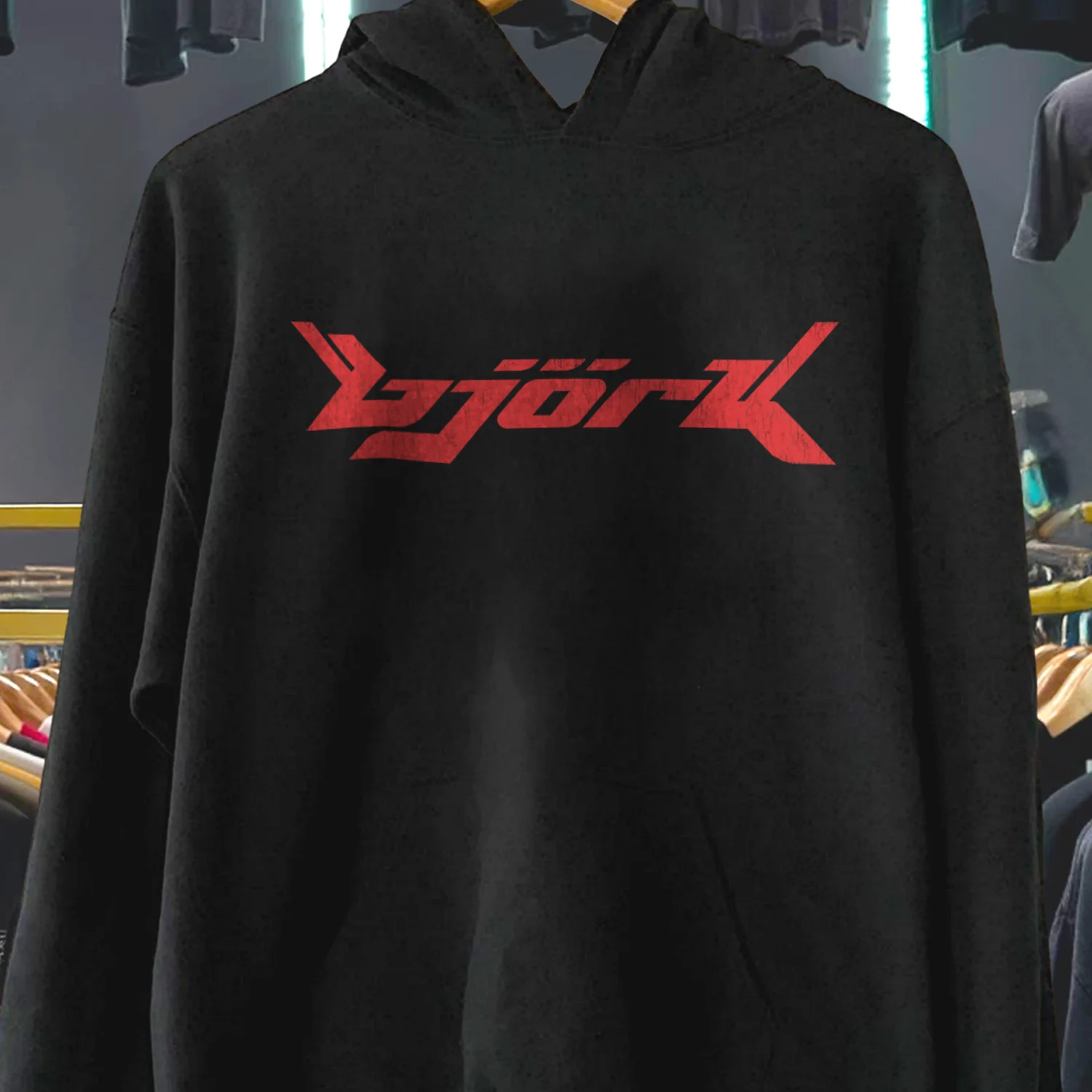 2000S Bjork Tour Black Hoodie - Image 3