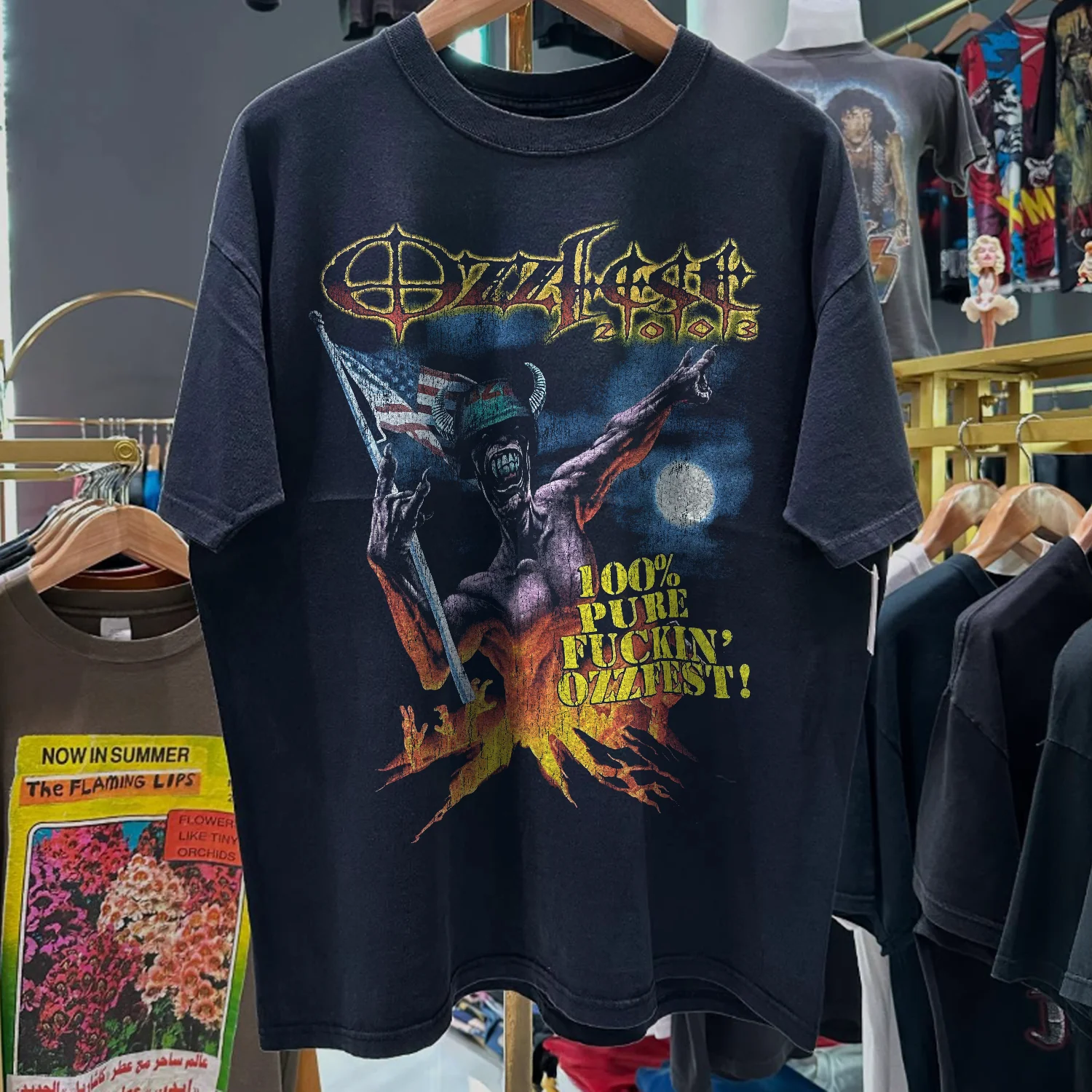2003 Ozzfest '100% Pure F*ckin' Mayhem' Rare Washed Black T-Shirt - Image 2