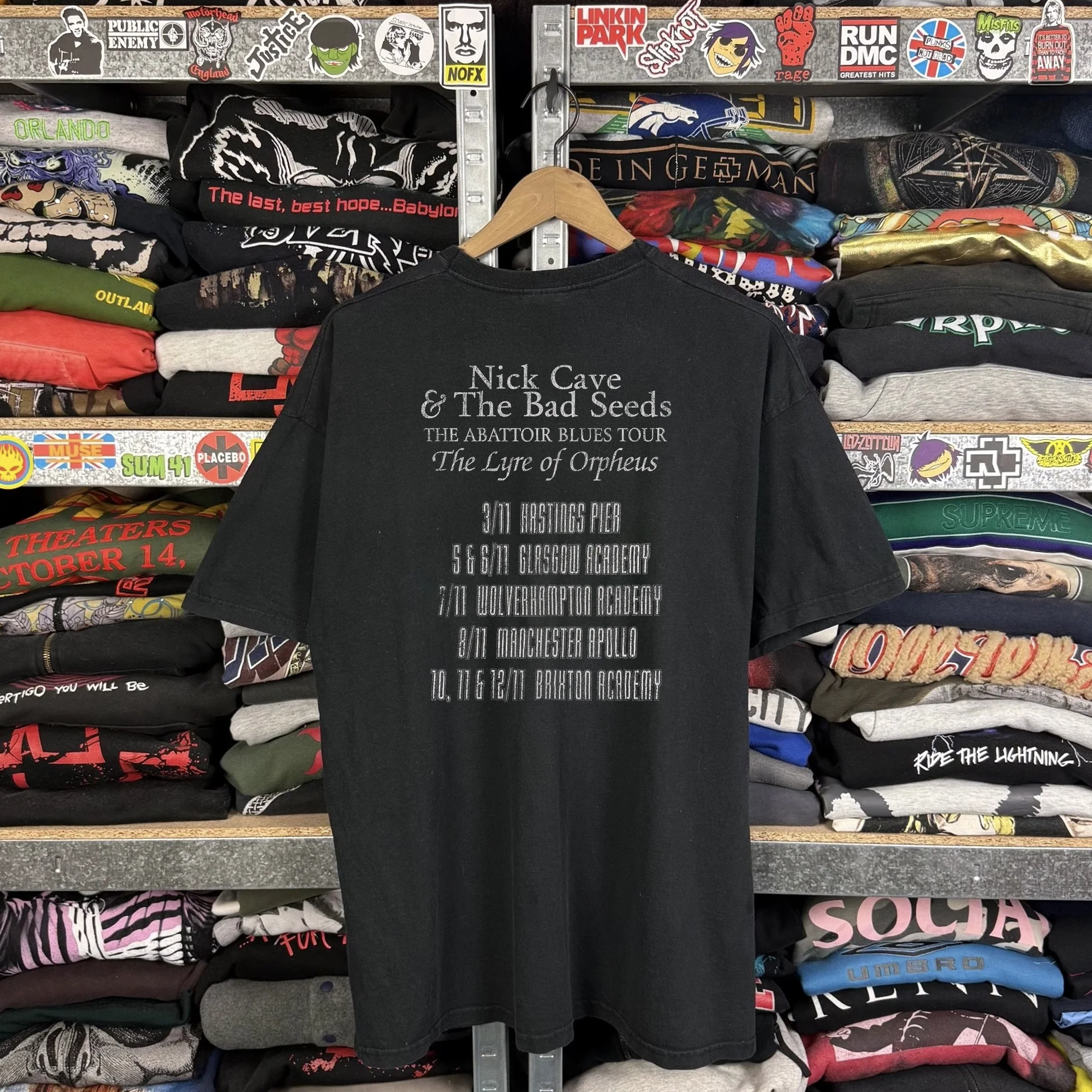 2004 Nick Cave & The Bad Seeds Washed Black tee - Image 2