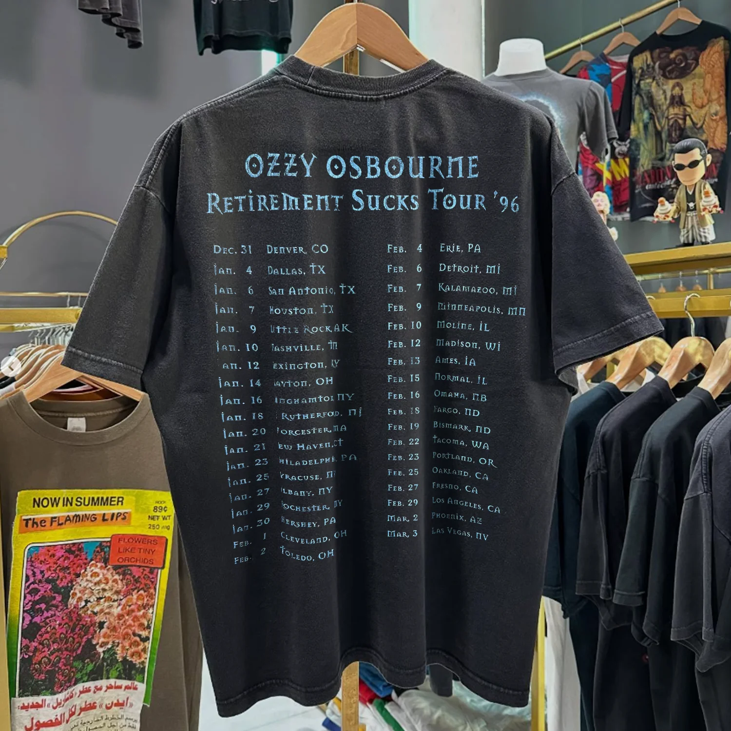 2006 Ozzy Osbourne Retirement Sucks Tour Rare Washed Black T-Shirt - Image 2