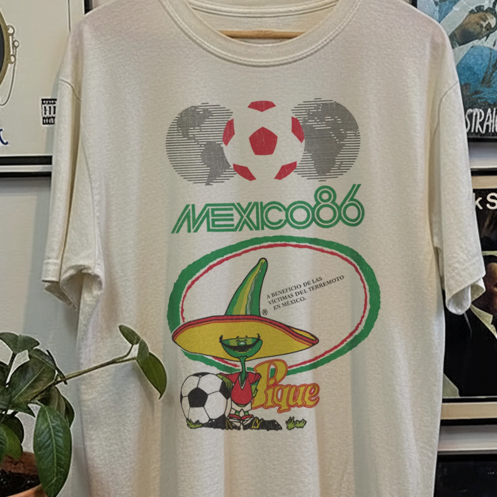 86 Mexico World Cup Pique Washed White Tee - Image 2
