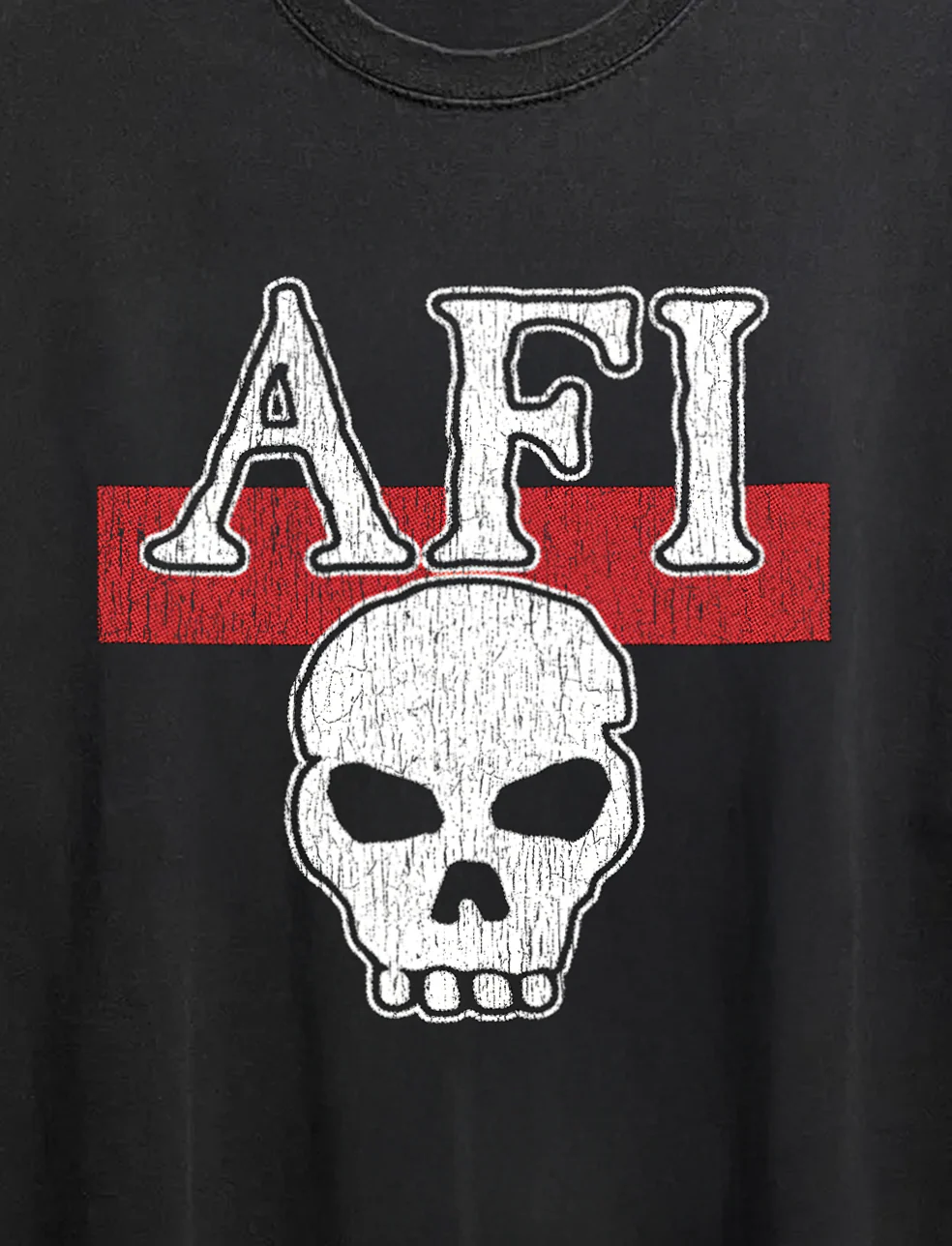 90's AFI Washed Black Tee - Image 2