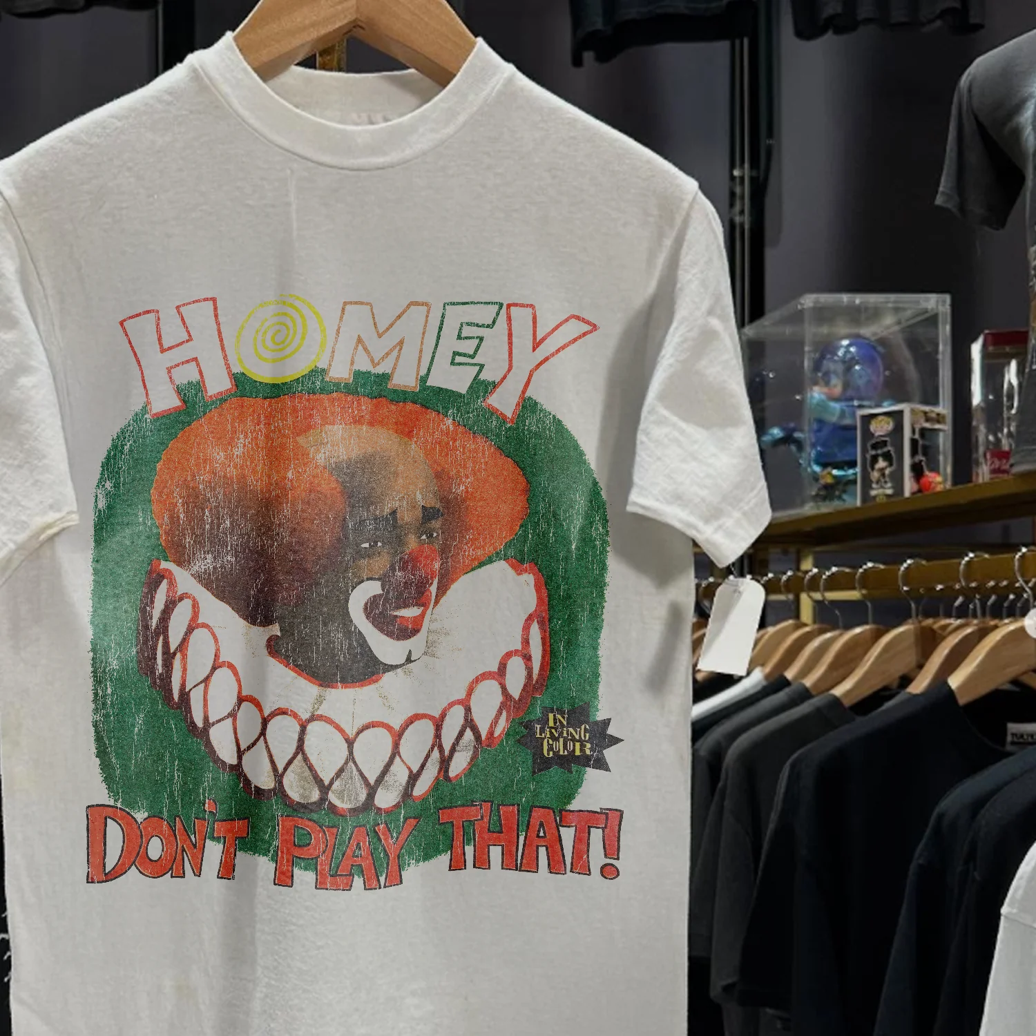 90's Homey Don’t Play That! Rare Washed White T-Shirt - Image 2