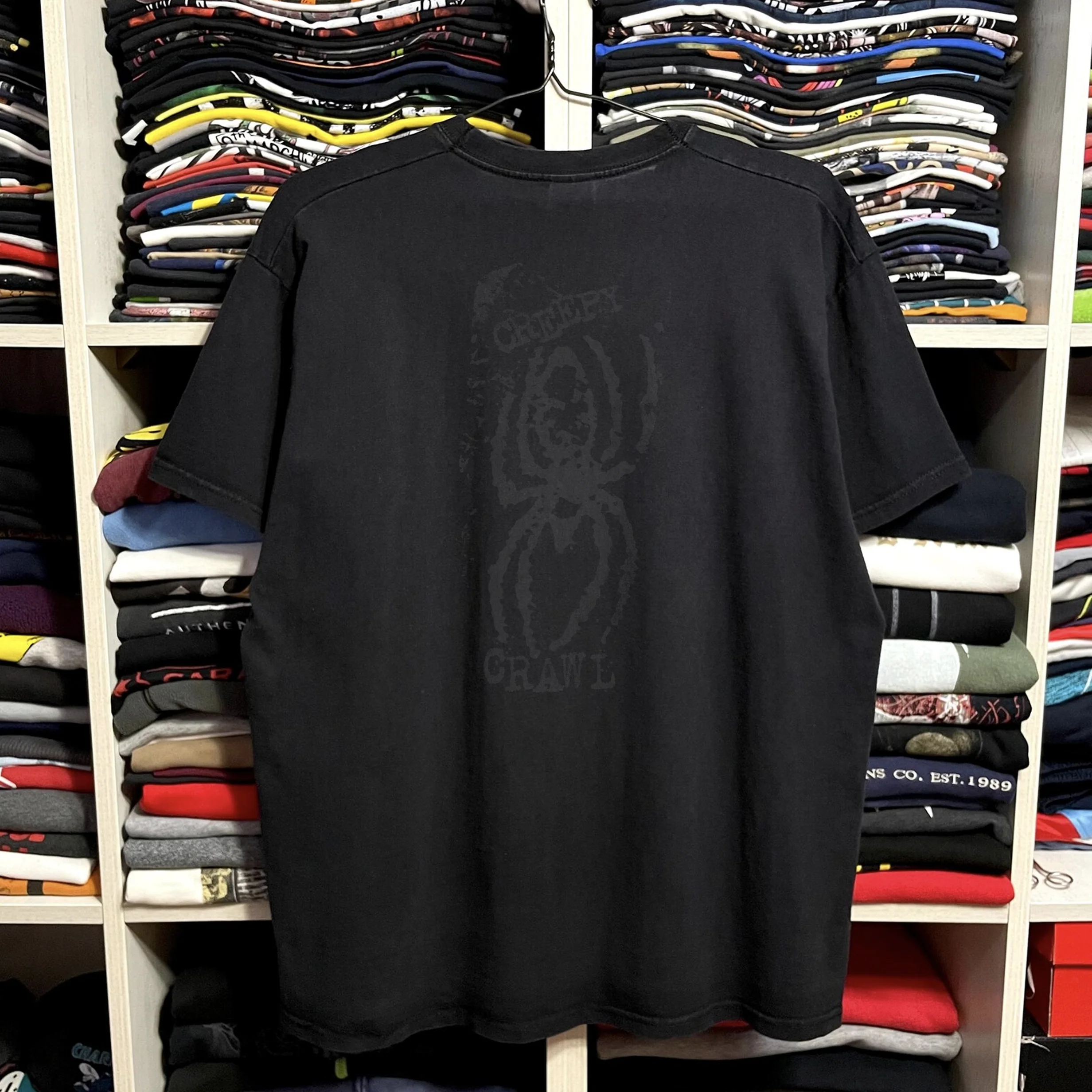 90s Charles Manson Washed Black Tee - Image 2