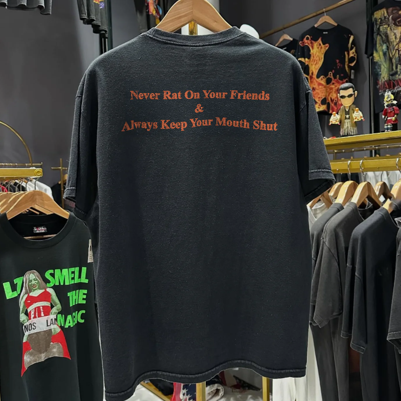 90s Goodfellas Promo Rare Washed Black T-Shirt - Image 2