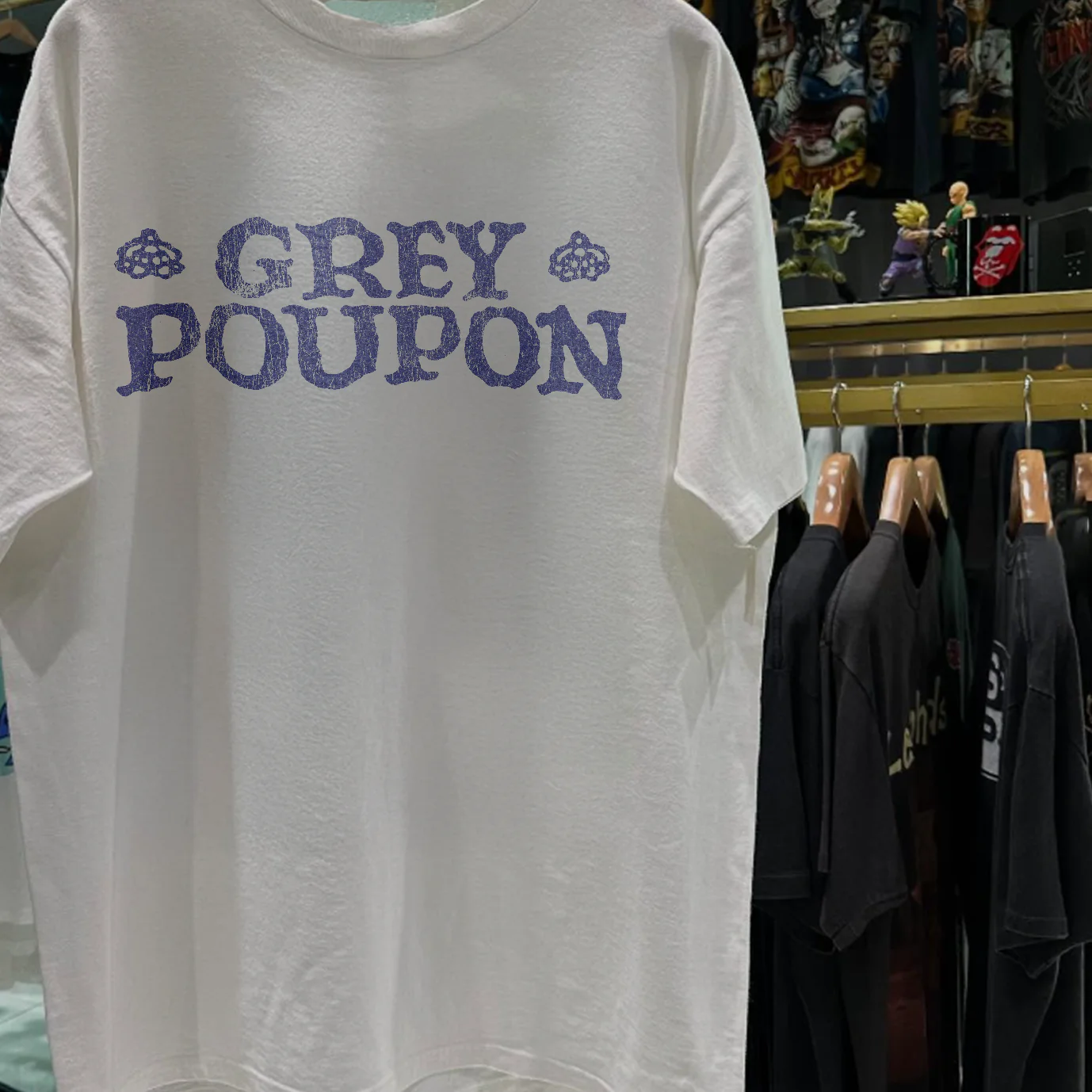 90s Grey Poupon Mustard Promo Rare Washed White T-Shirt - Image 2