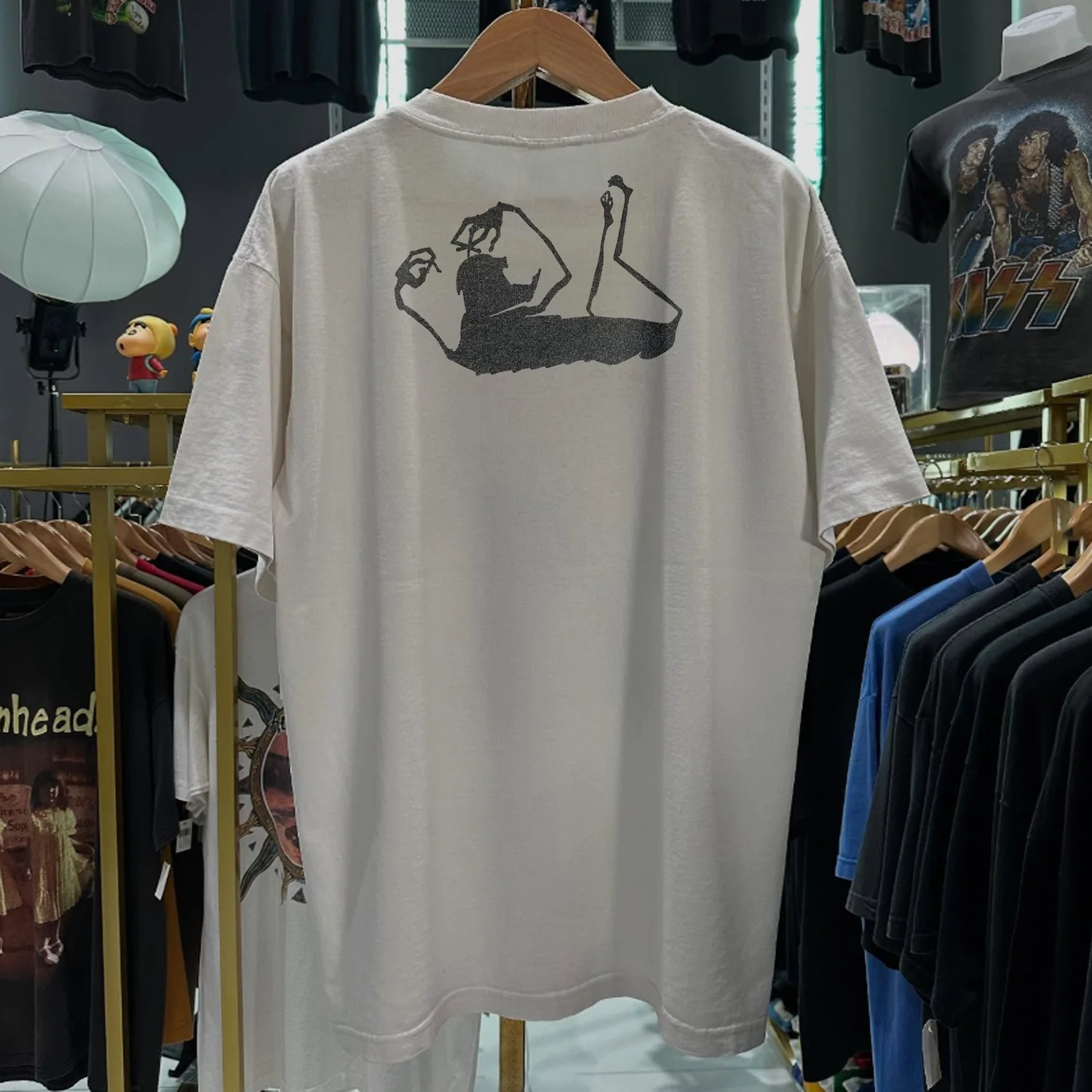 90S Happy Mondays Rare Washed White T-Shirt - Image 2