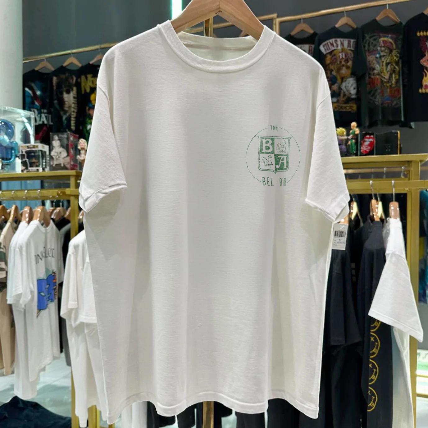 90s Hotel Bel-Air Rare Washed White T-Shirt - Image 2