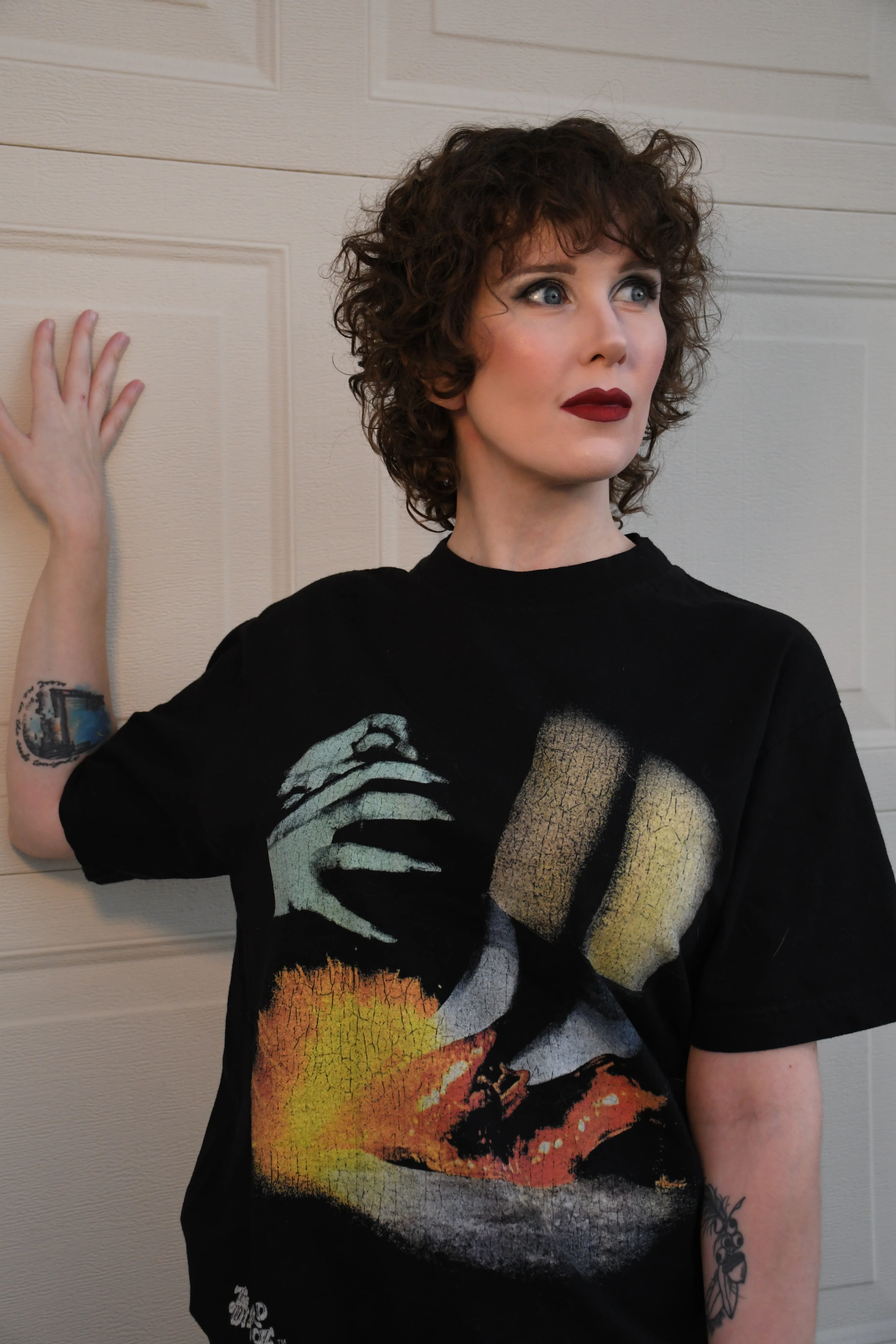 90's I'll Get You My Pretty Vintage Washed Black T-Shirt - Image 4