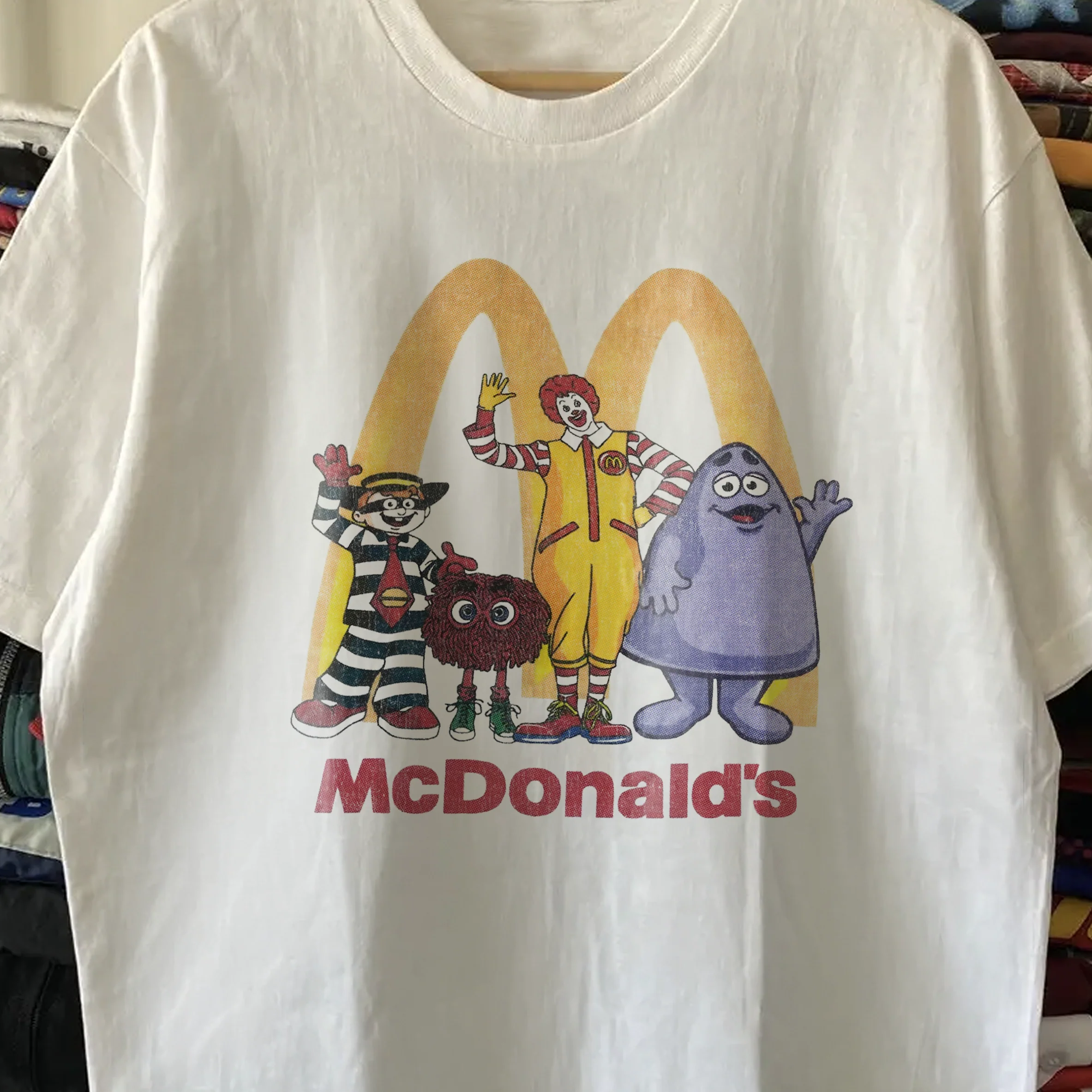 90s McDonalds Family Washed White Tee - Image 2