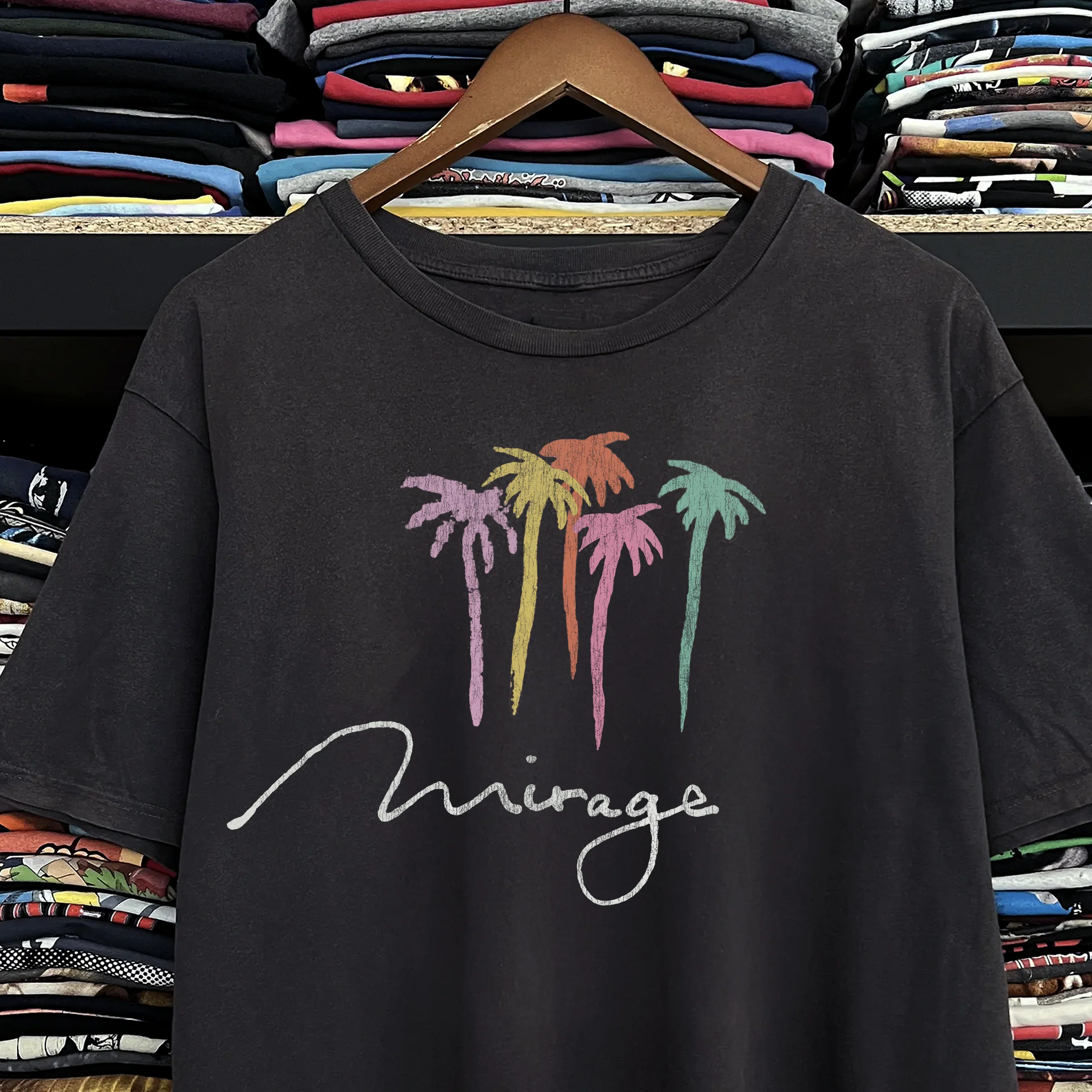 90s Mirage Casino Las Vegas Washed Black Tee - Image 2