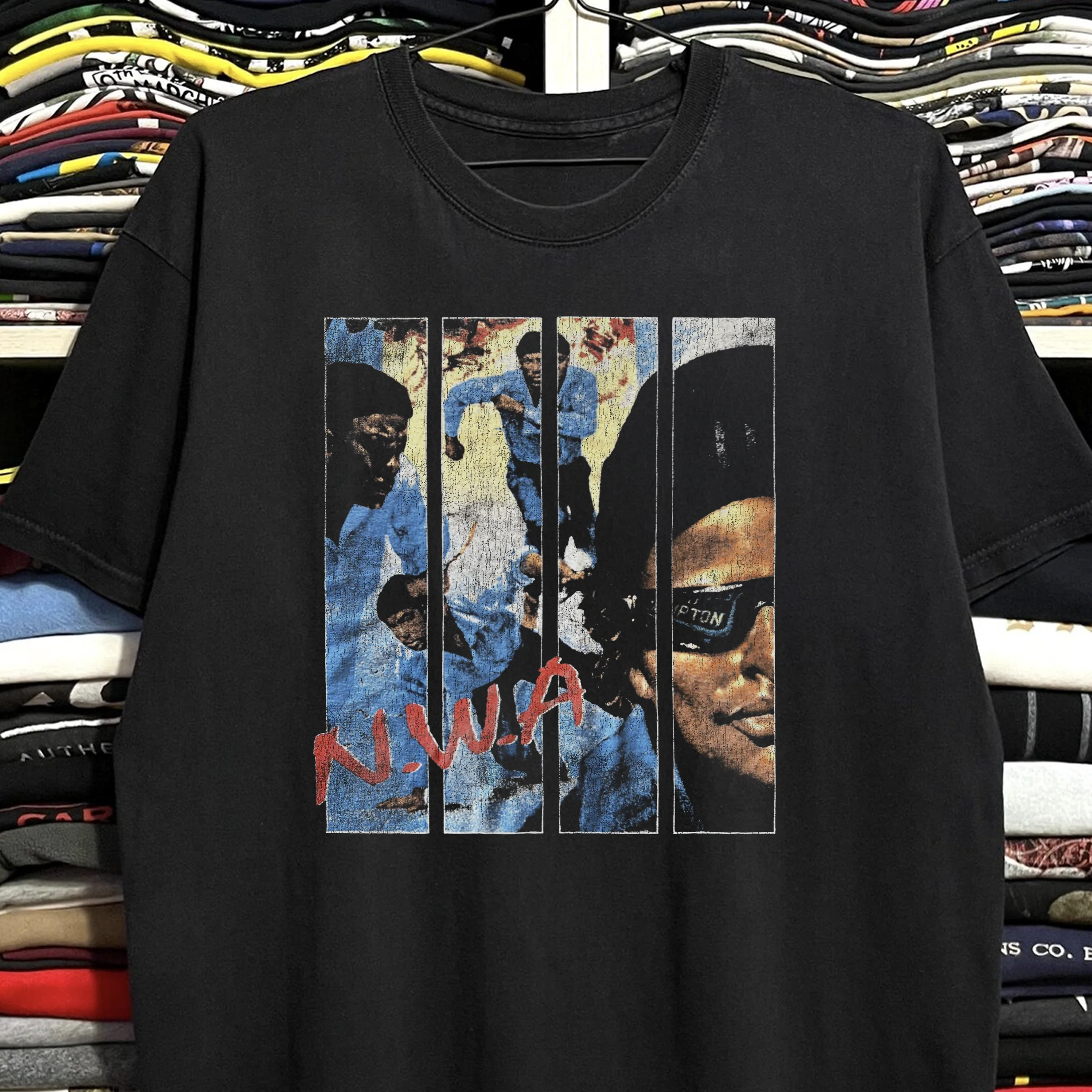 90s N.W.A Washed Black Tee - Image 2
