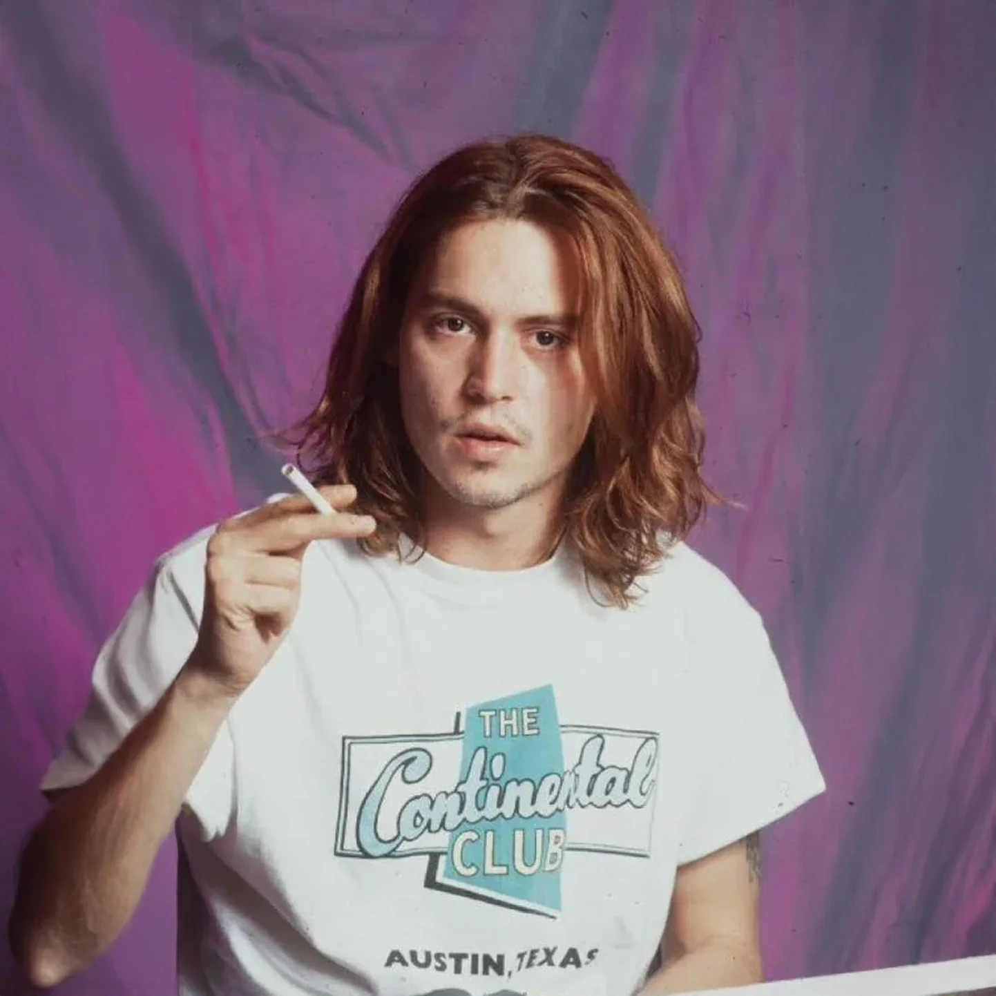 90S The Continental Club Austin Texas Rare Washed White T-Shirt - Image 3