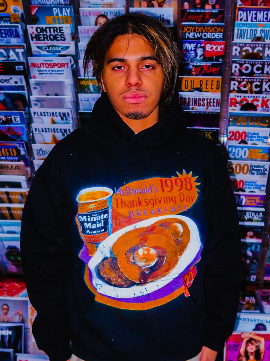98 Thanksgiving Jumbo Black Hoodie - Image 3