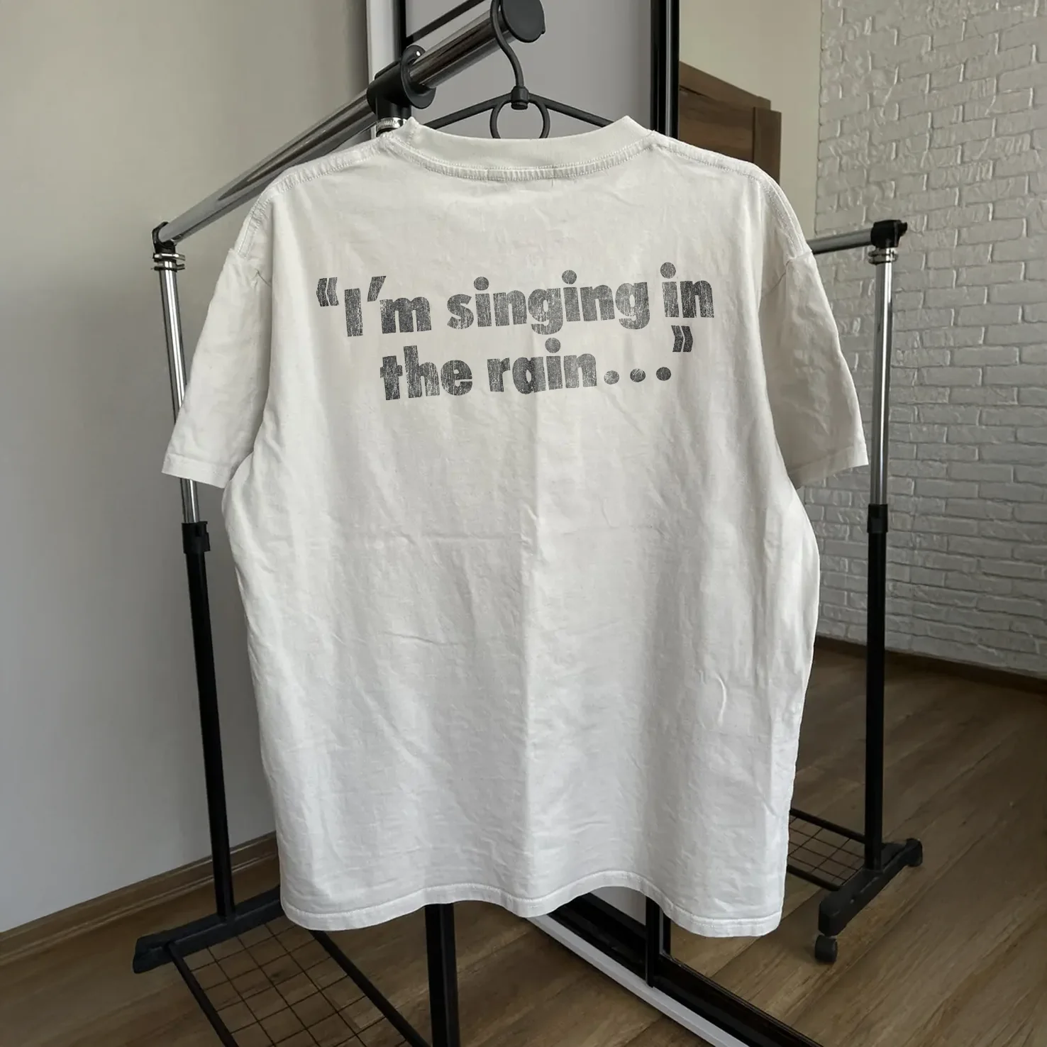 A Clockwork Orange Stanley Kubrick 'I'M Singin In The Rain' Promo Washed White T-Shirt - Image 2