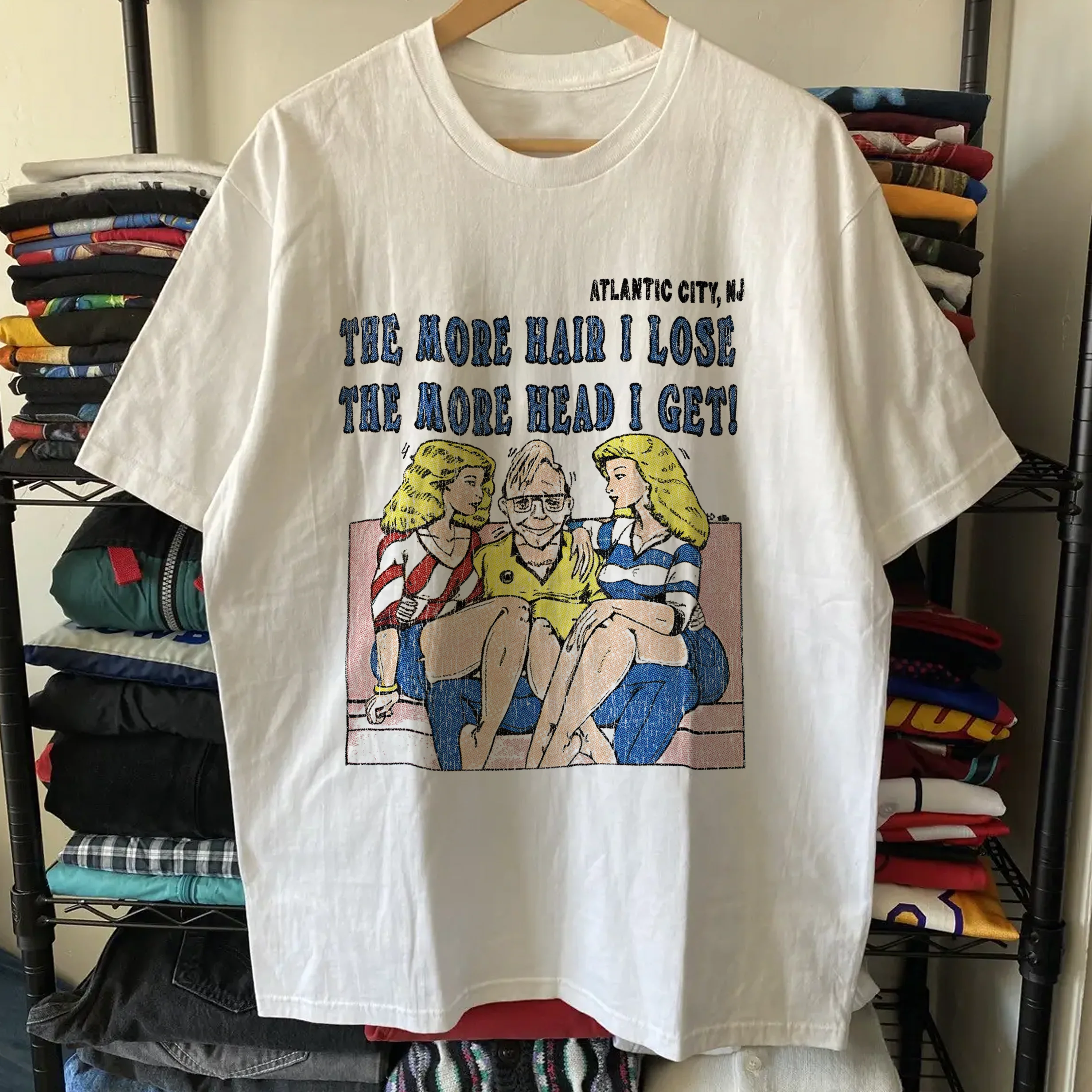 Atlantic City Strip Club Washed White Tee