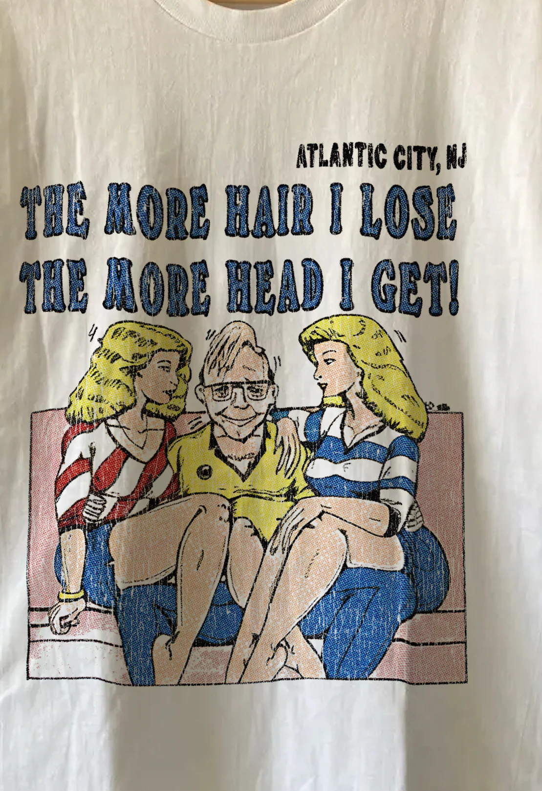 Atlantic City Strip Club Washed White Tee - Image 2