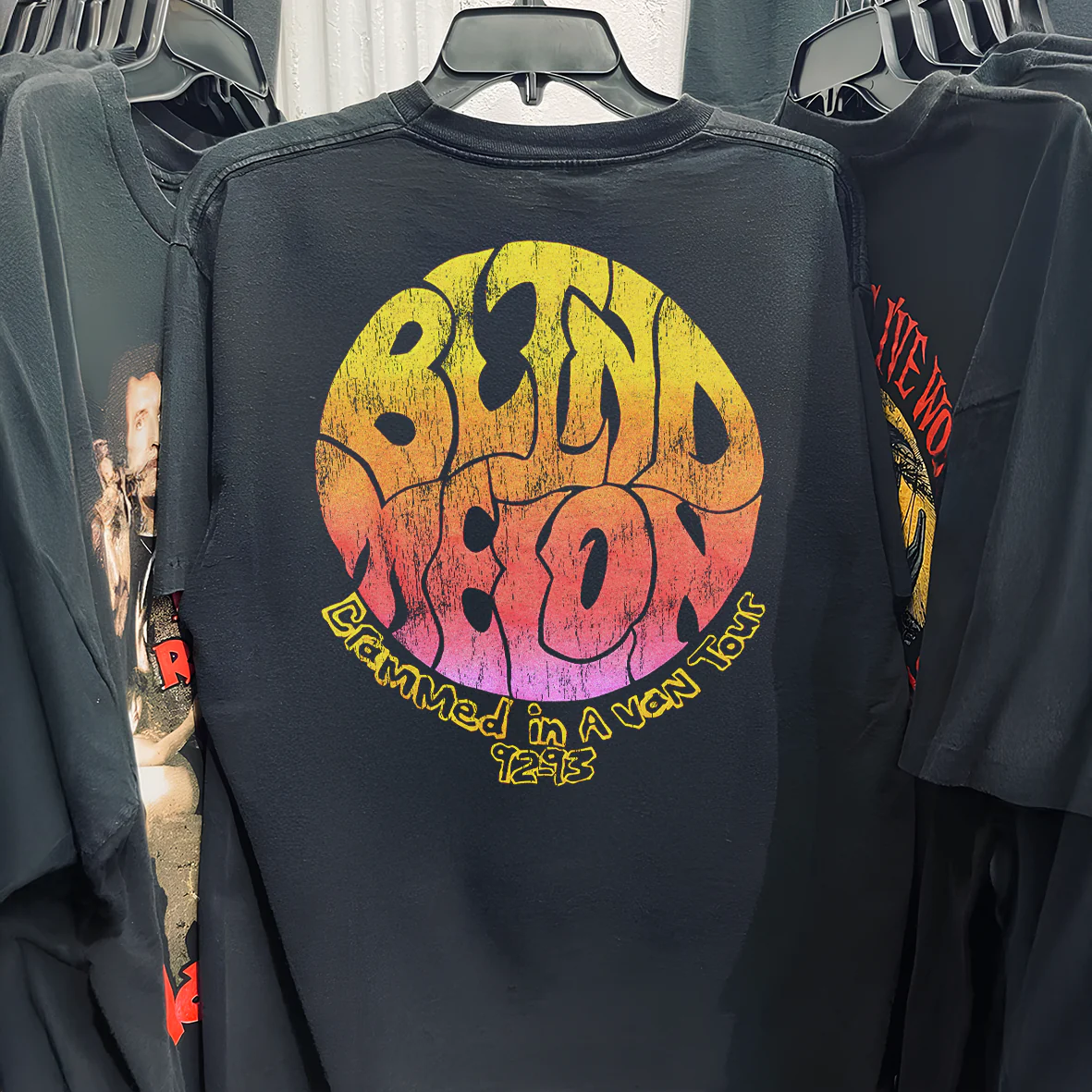 Blind Melon Crammed In A Van Tour Vintage Washed Black T-Shirt - Image 2