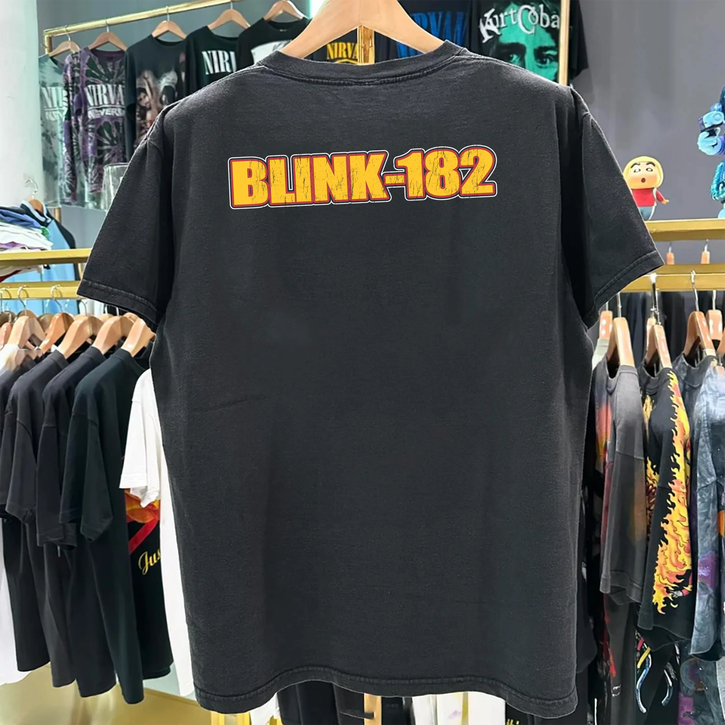 Blink 'Pop-Punk' 182 Black T-Shirt - Image 2