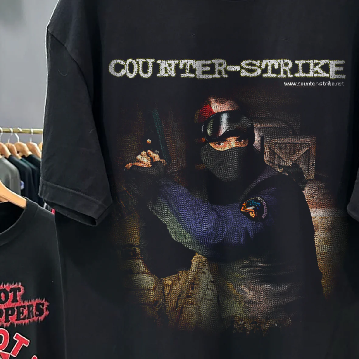 Counterstrike 1.6 1999 Promo Vintage Washed Black T-Shirt - Image 3