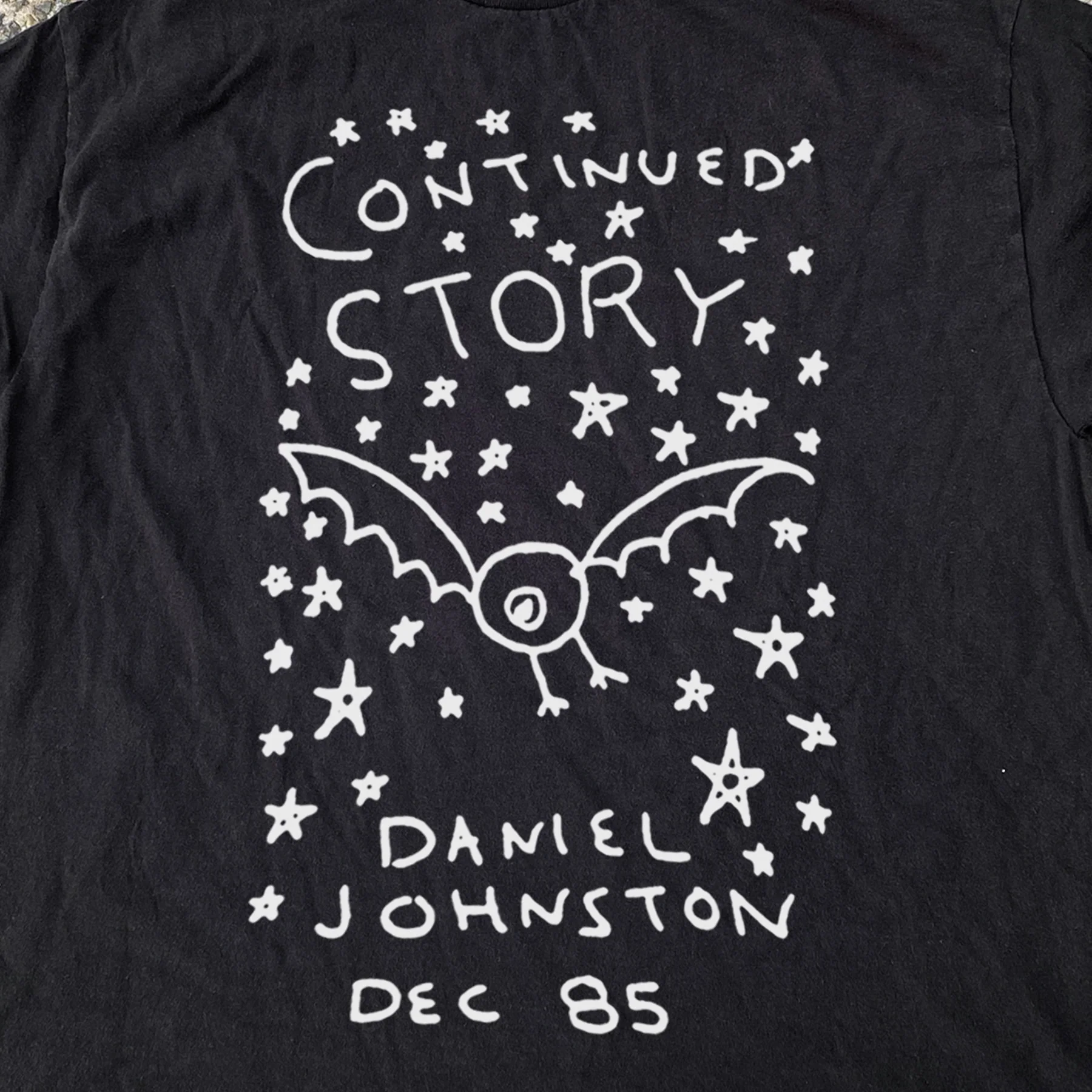 Daniel Johnston 'The Continued Story' Vintage Black Tee - Image 2