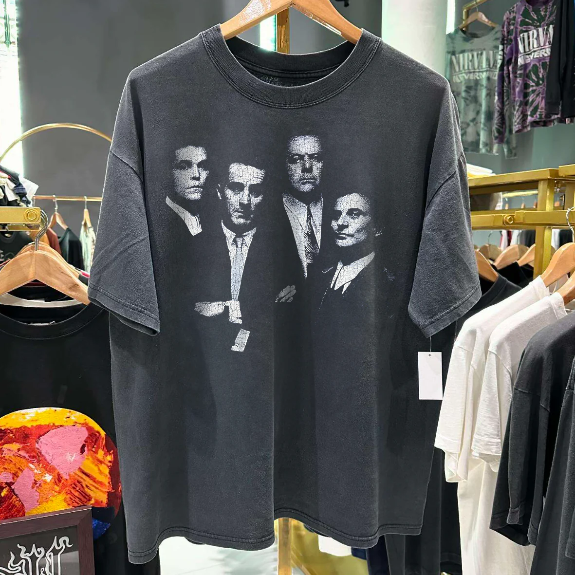 Goodfellas Rare Promo Vintage Black Washed T-Shirt - Image 2