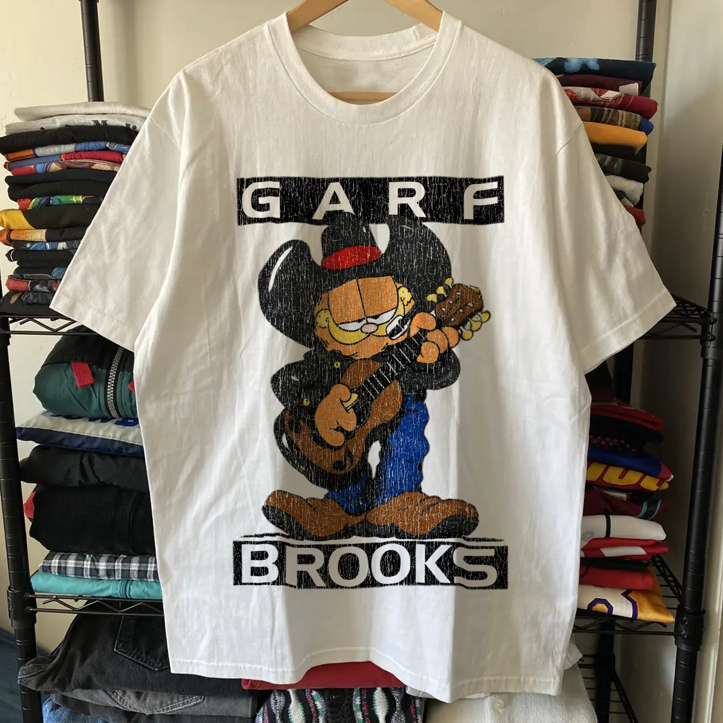 Garf Brooks Washed White Tee - Image 2