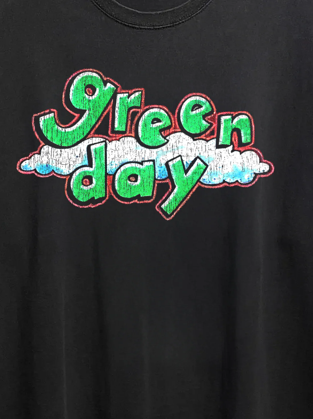Gr33n Day Black Washed Tee - Image 2