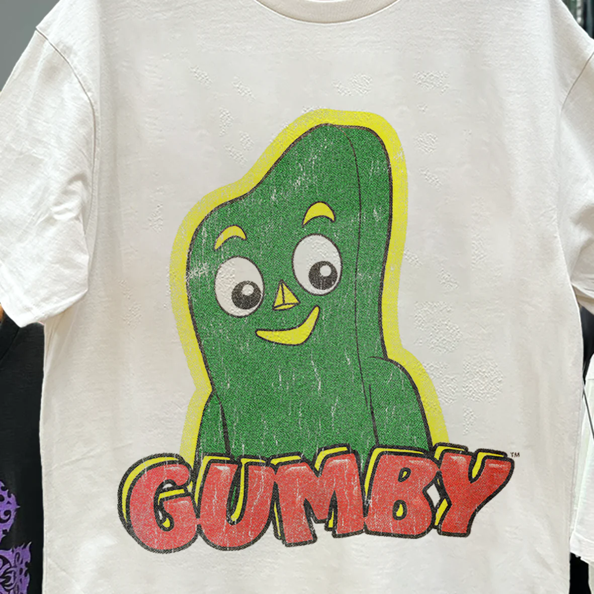 Gumby 95 Promo Vintage Washed White T-Shirt - Image 2