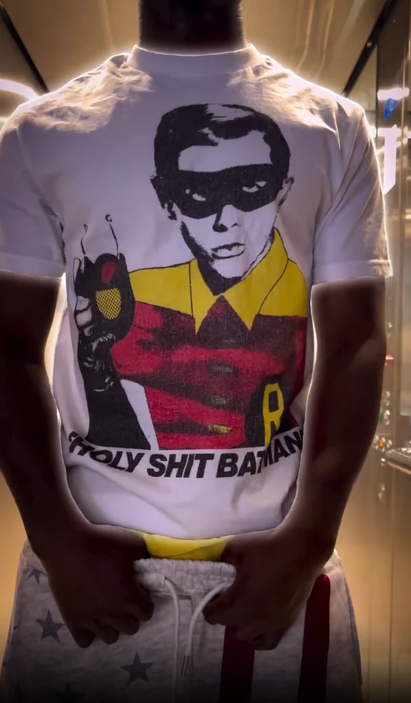 Holy Sh*t Batman - 80's -90's Rare Vintage White T-Shirt - Image 2