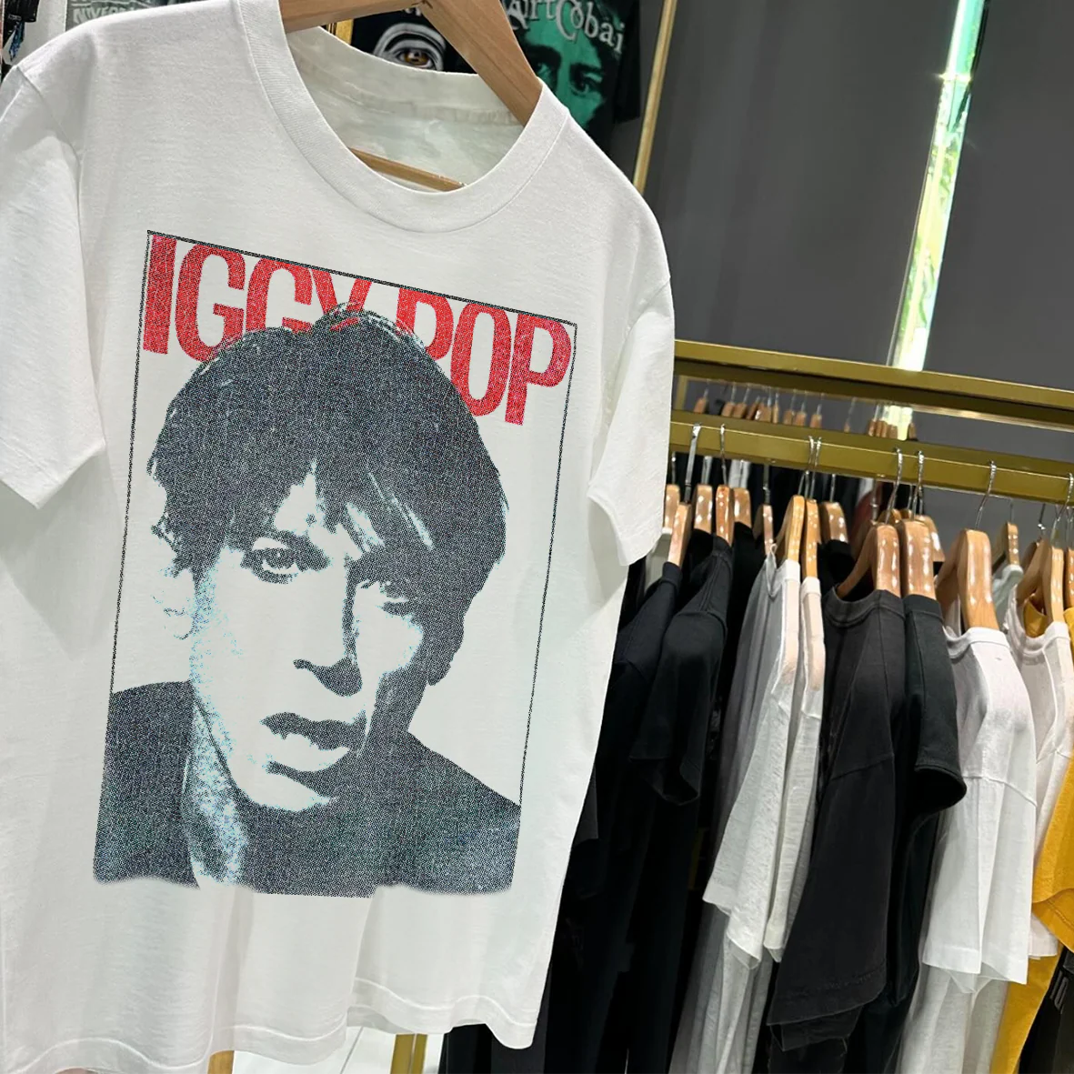 Iggy Pop 80's Vintage Washed White T-Shirt - Image 2