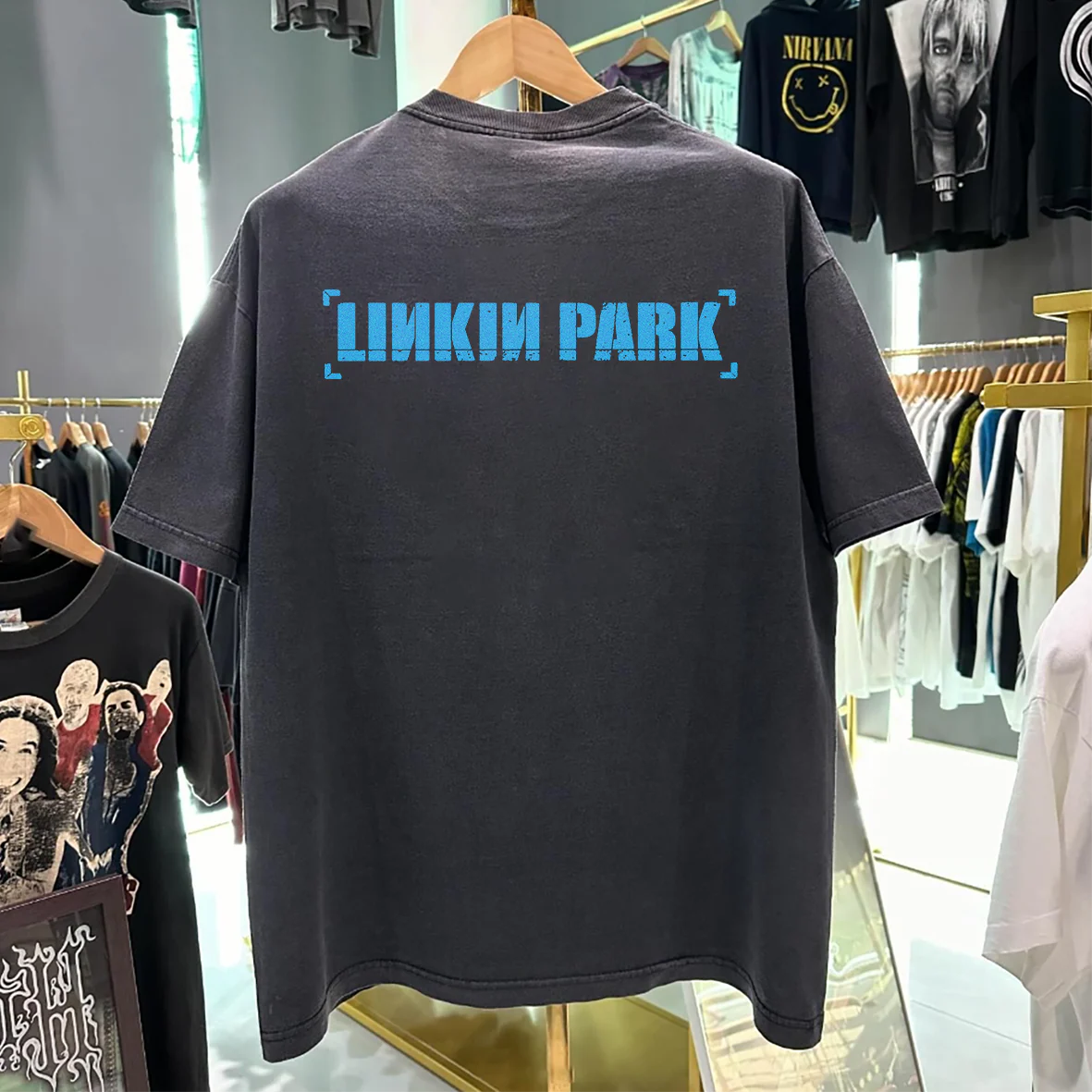 L.I.N.K.I.N. Park 90's Vintage Rap Black T-Shirt - Image 2