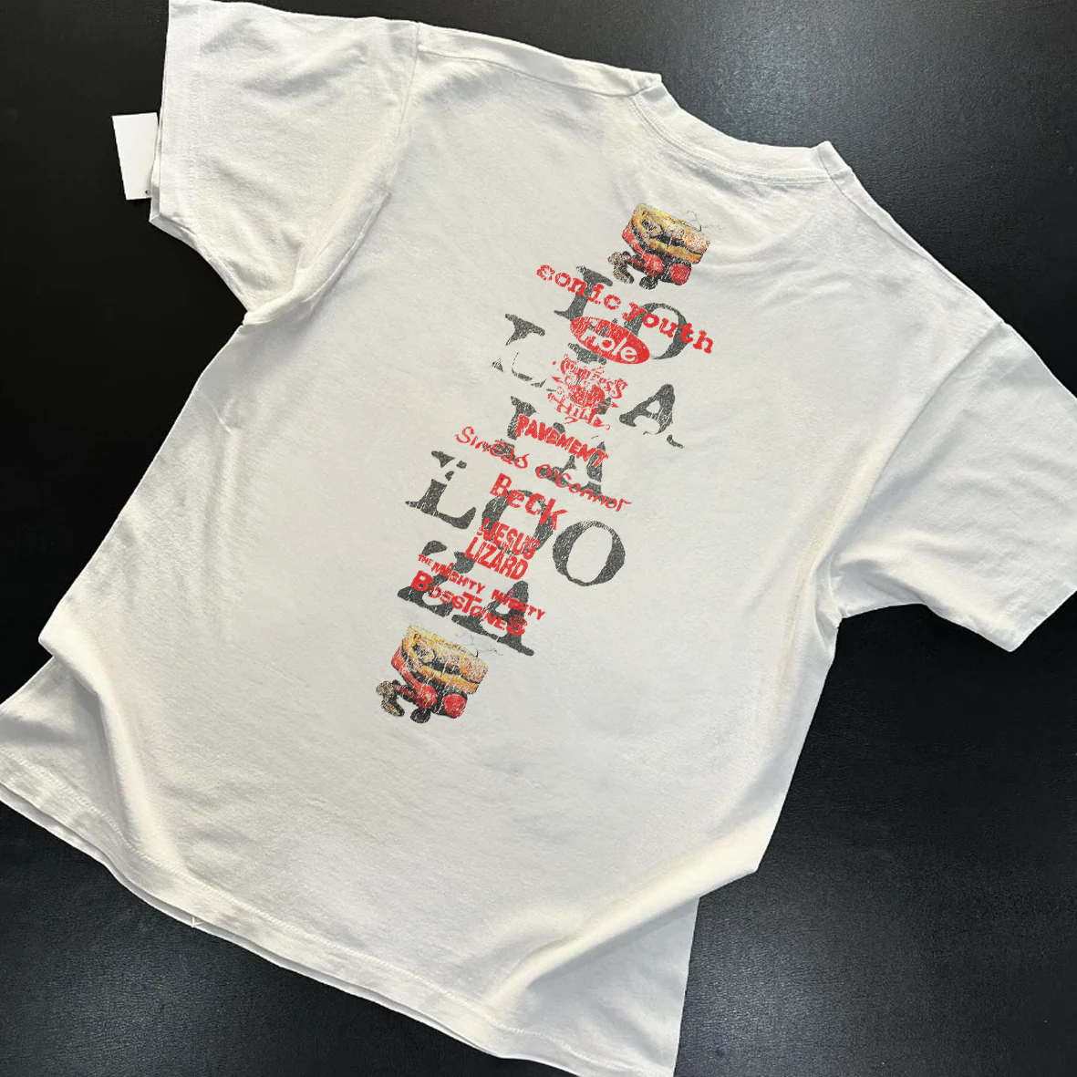 Lollapolooza '95 Rare White Washed T-Shirt - Image 2