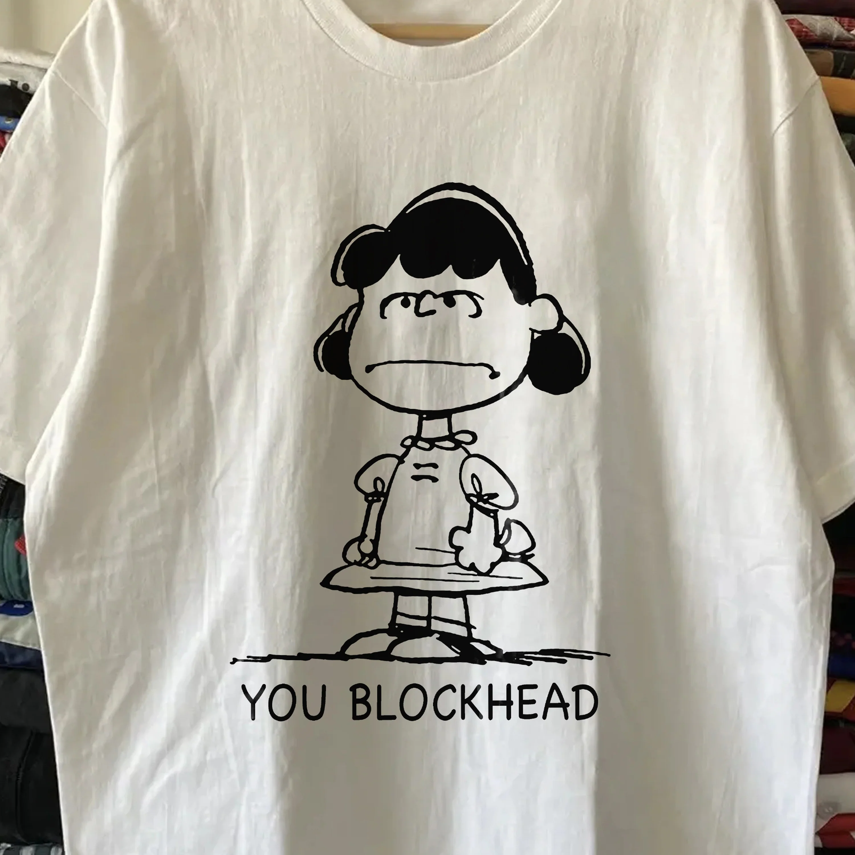 Lucy - Peanuts You Blockhead Washed White Tee - Image 2