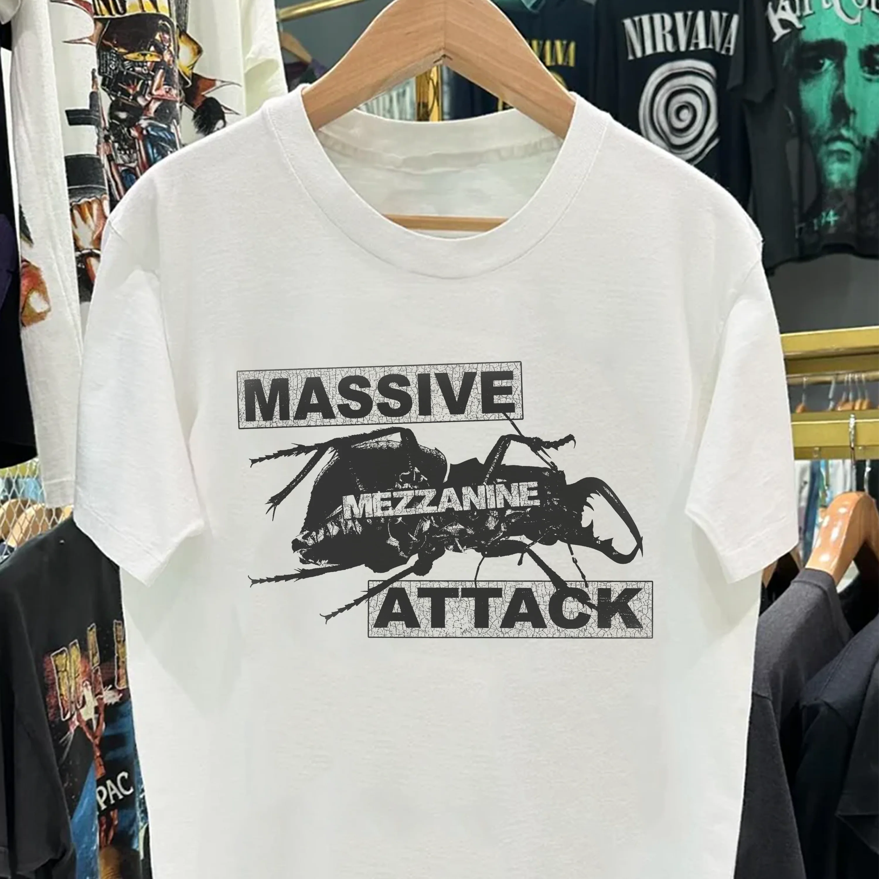 Massive Attack Heavyweight White Tshirt - Image 2
